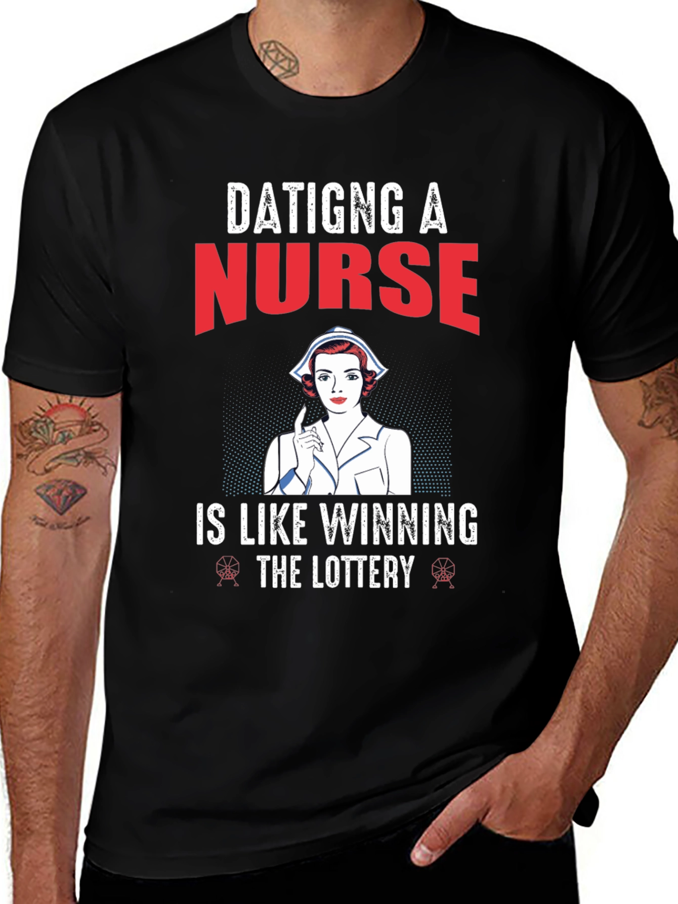 Variant 7 of Dating a Nurse T-Shirt