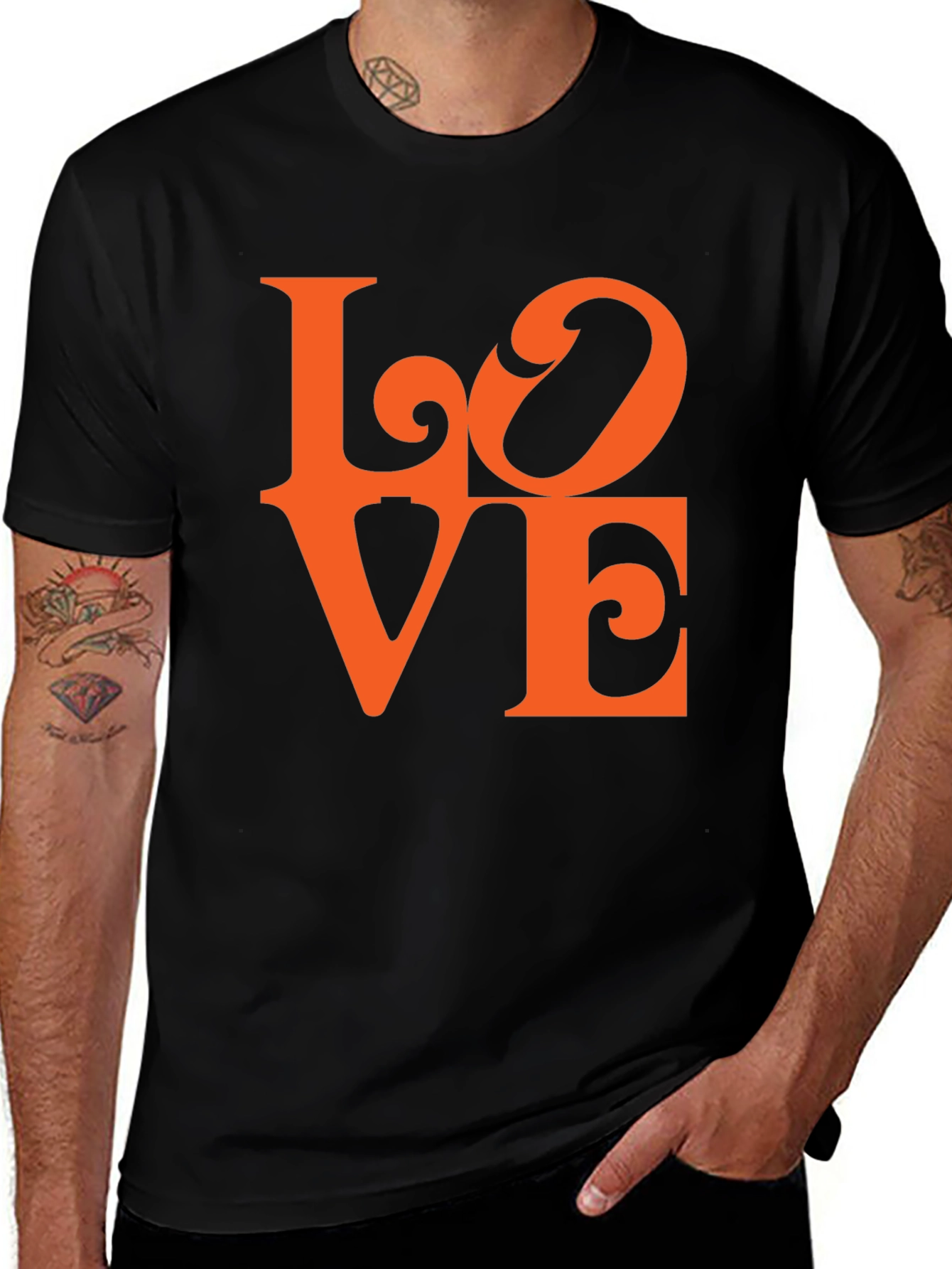 Variant 13 of LOVE Graphic Black T-Shirt