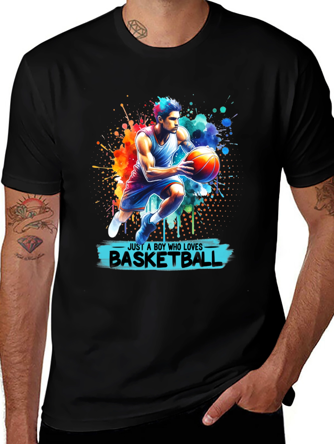 Variant 22 of Basketball Lover T-Shirt - Colorful Graphic Tee