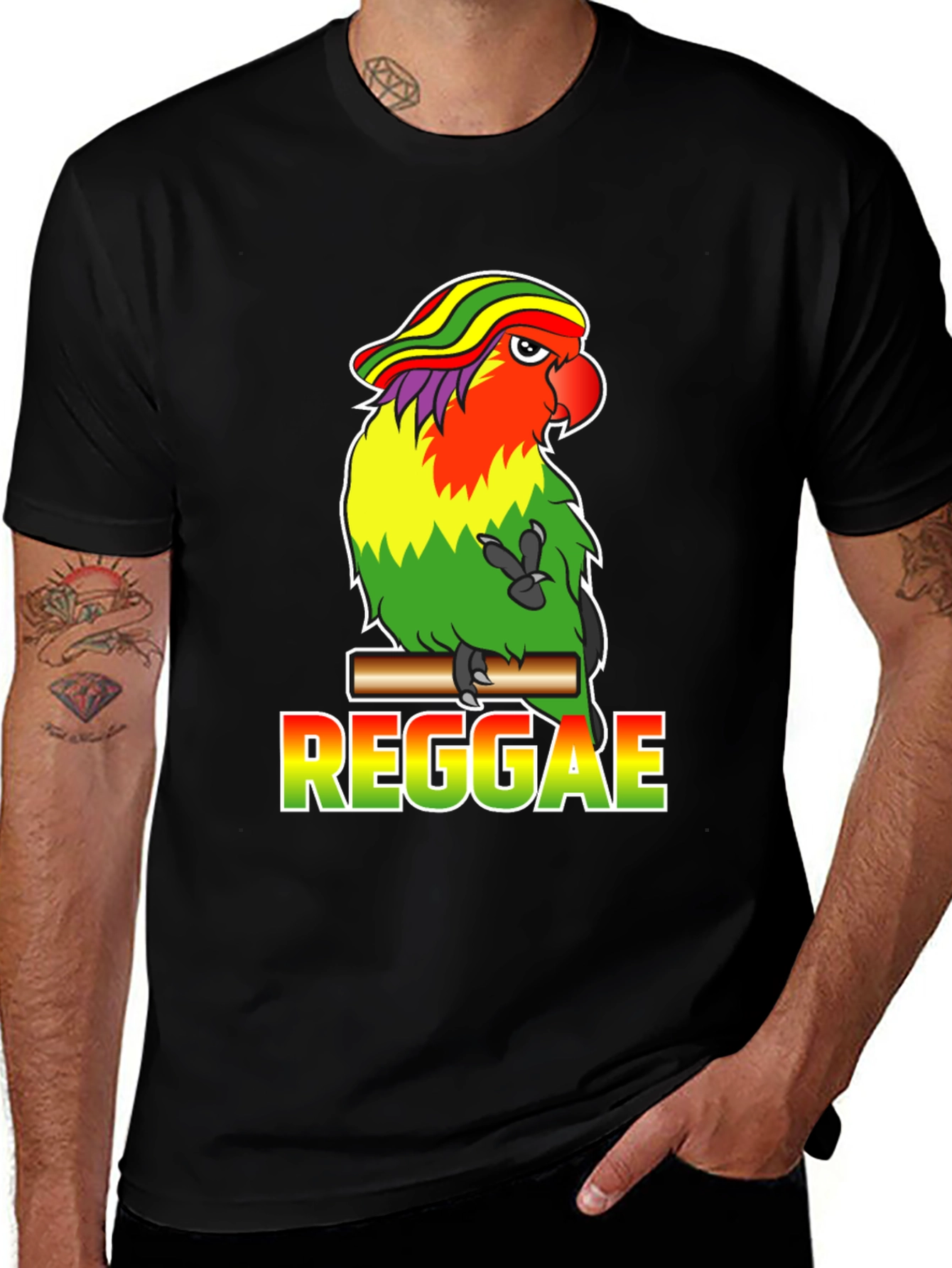 Variant 22 of Reggae Parrot Graphic T-Shirt