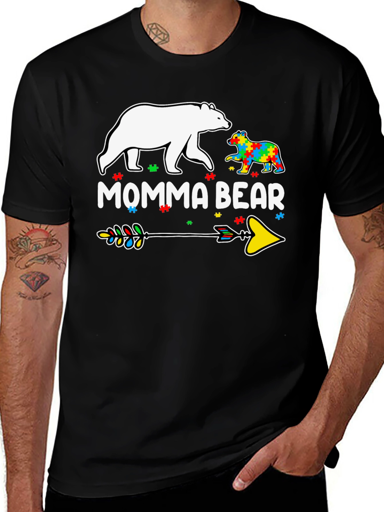 Variant 15 of Momma Bear Autism Awareness T-Shirt