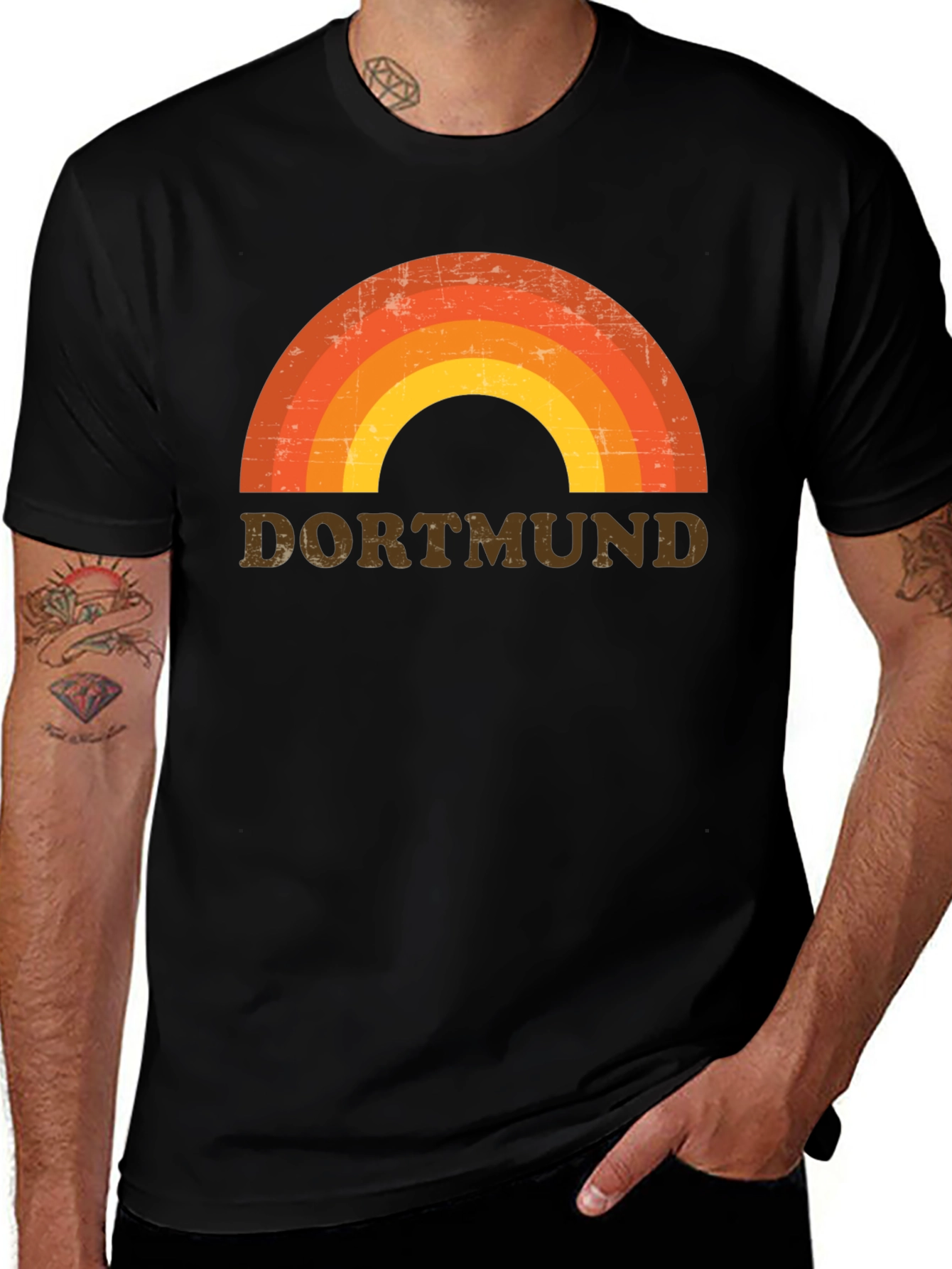 Variant 30 of Vintage Dortmund Rainbow Graphic T-Shirt