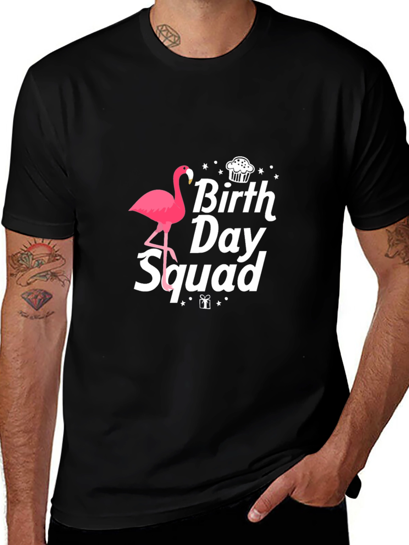 Birthday Squad Flamingo T-Shirt