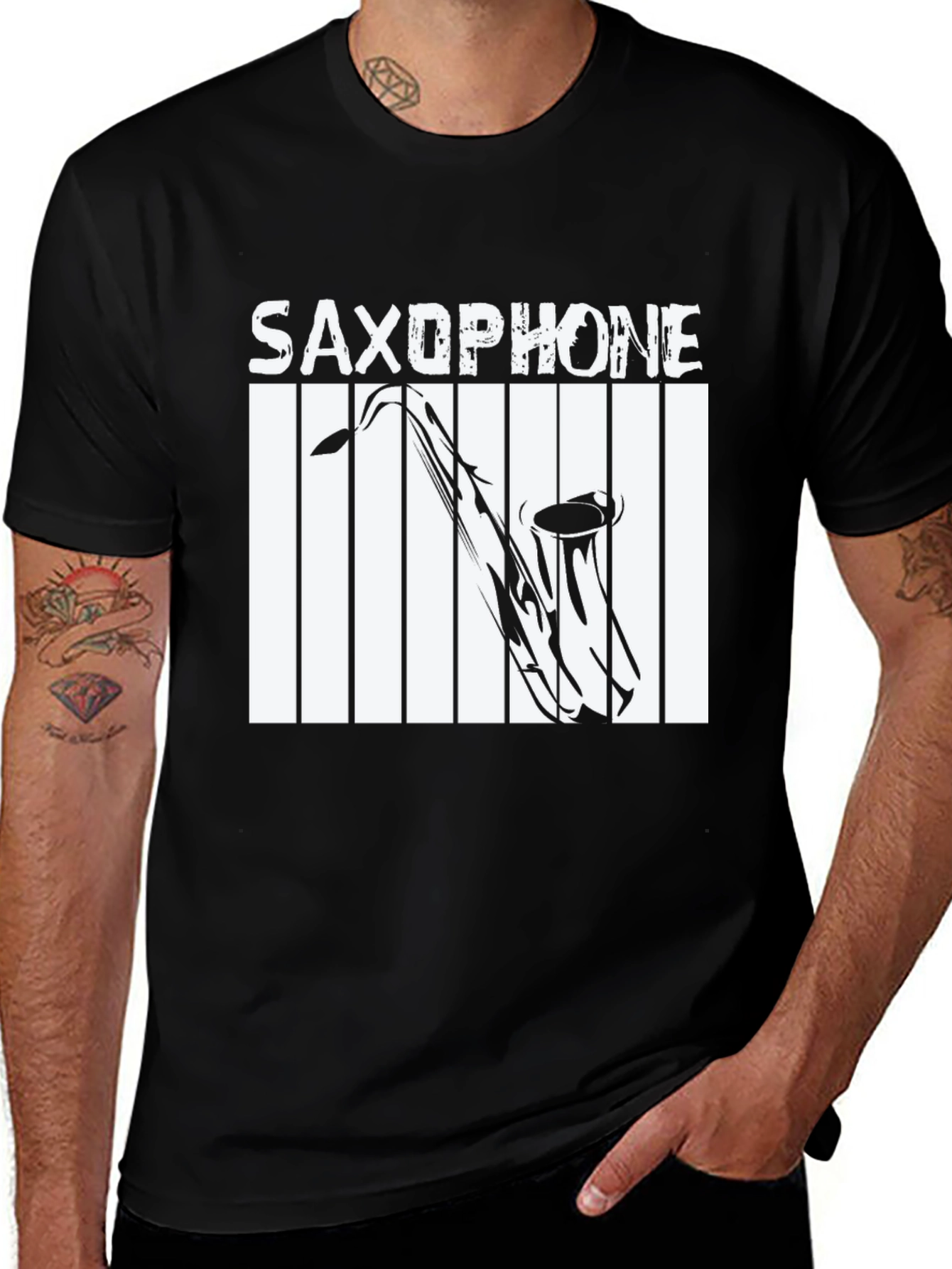 Variant 18 of Saxophone Graphic Tee - Cool Music Lover T-Shirt