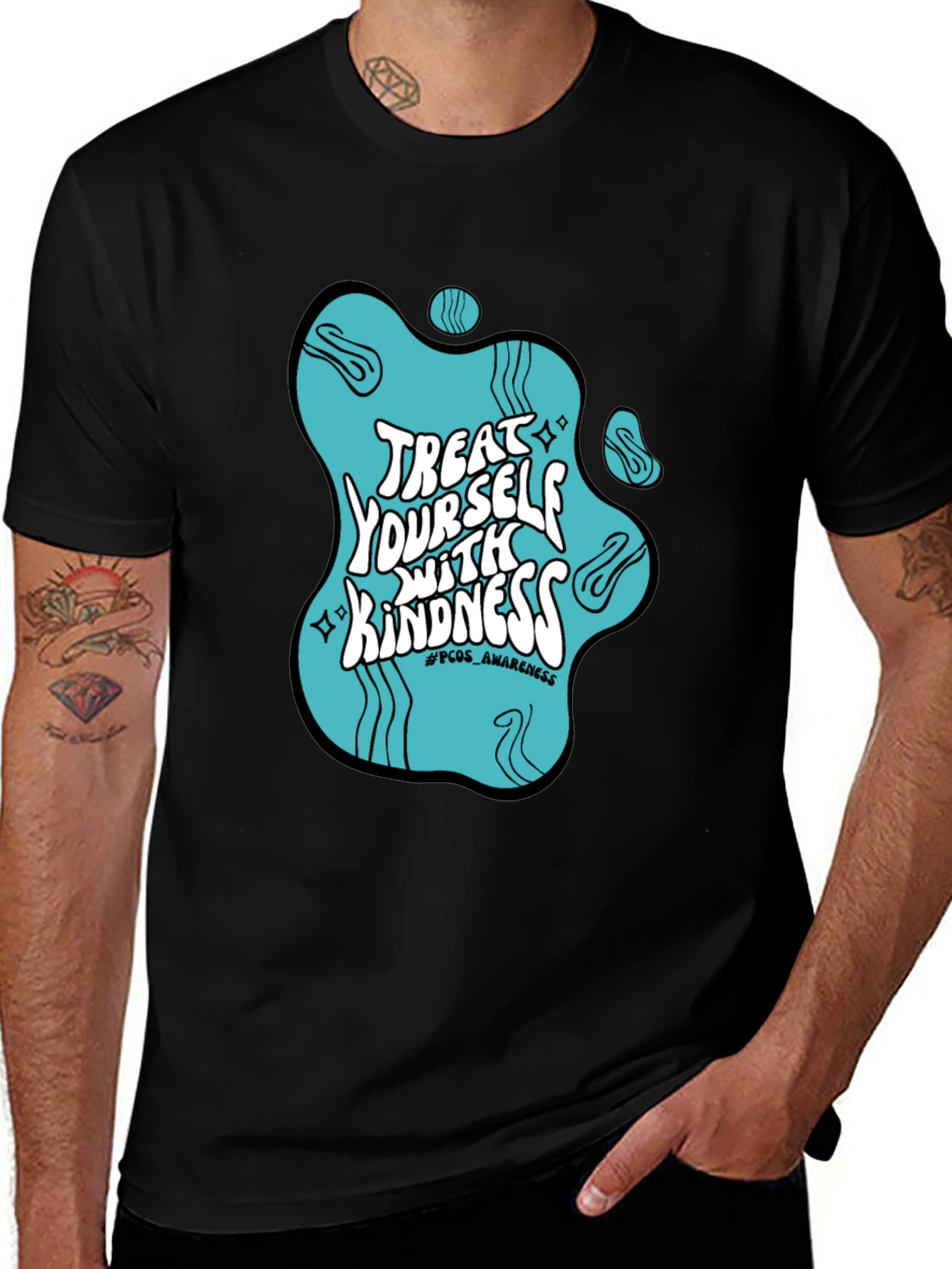 Variant 10 of Treat Yourself With Kindness T-Shirt PCOS Awareness Tee