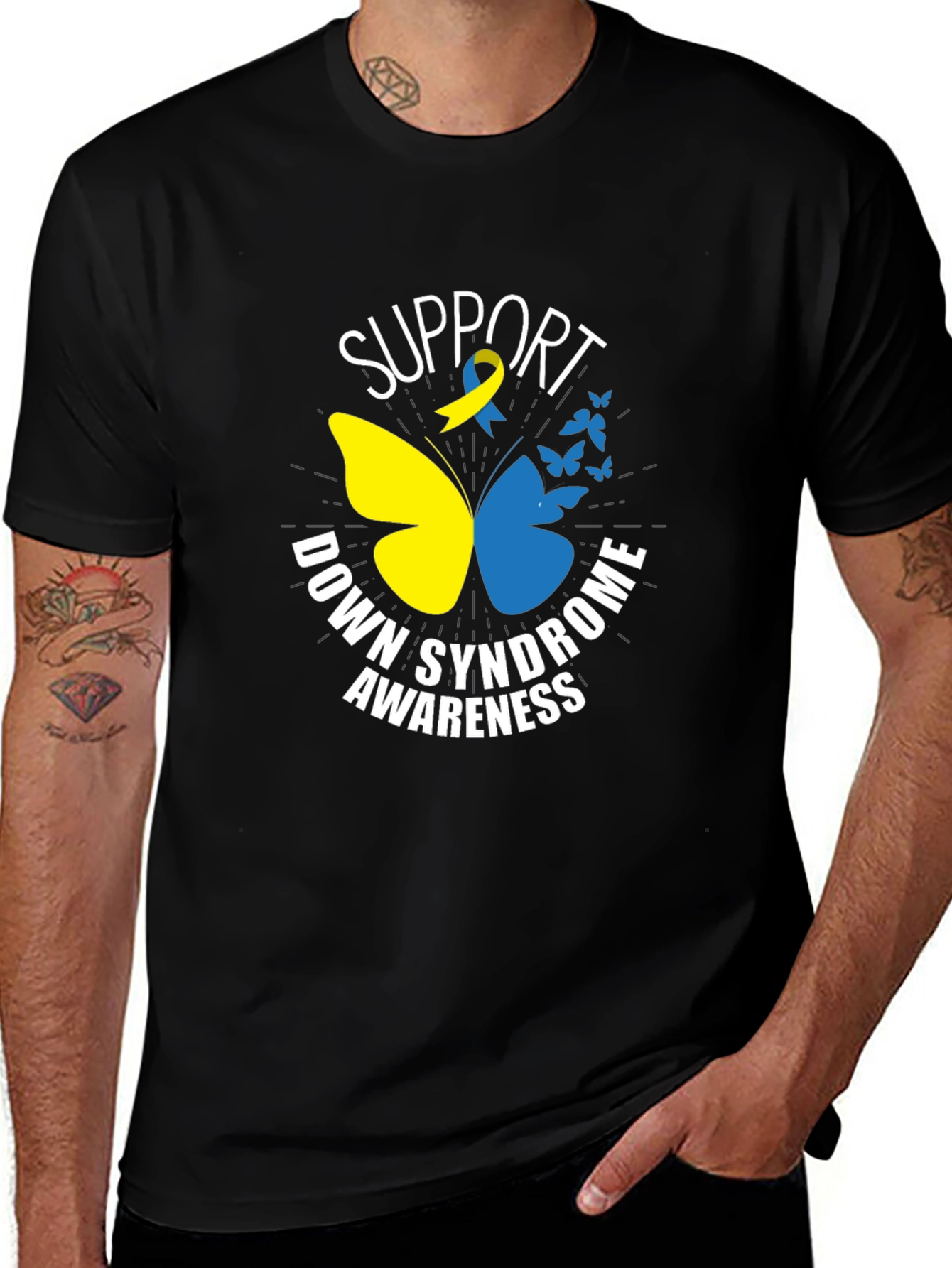 Down Syndrome Awareness Butterfly T-Shirt