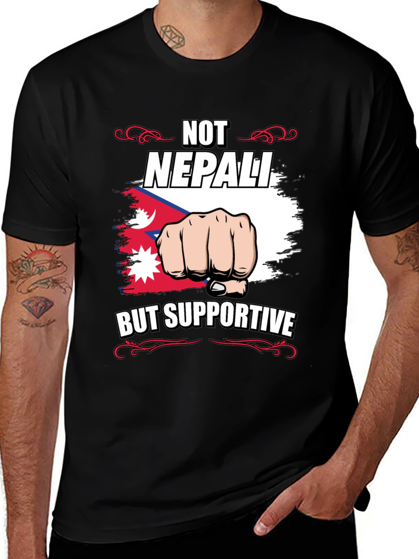 Not Nepali But Supportive T-Shirt