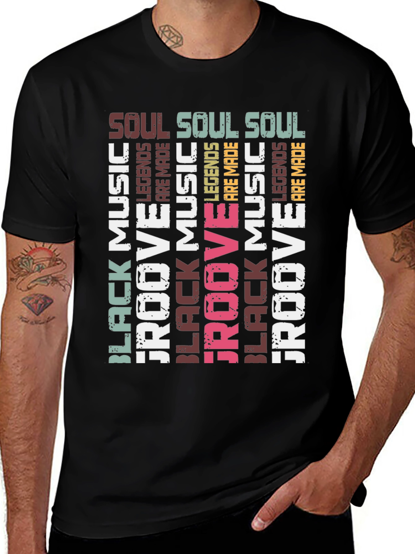 Variant 14 of Black Music Groove T-Shirt: Soul Legends