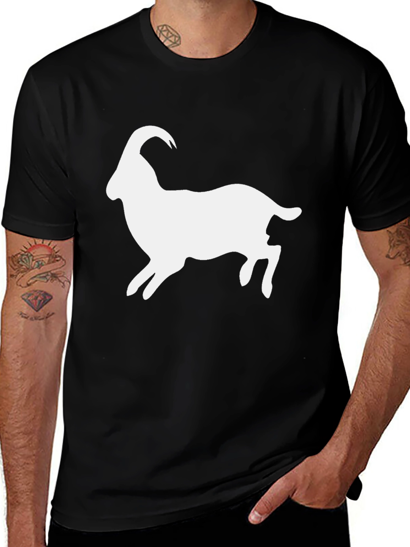 Goat Graphic Tee - Black Unisex T-Shirt