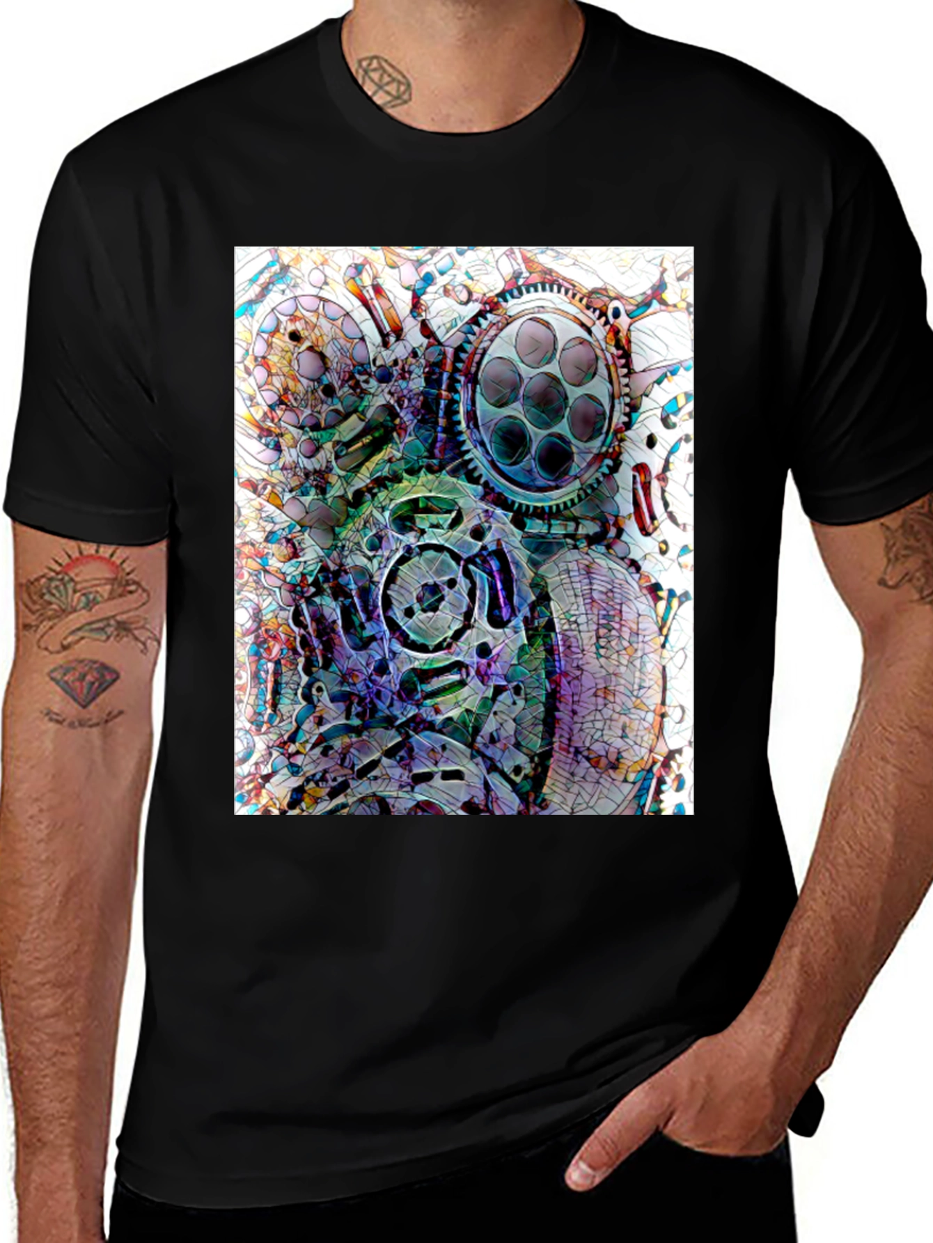 Variant 11 of Abstract Gas Mask Graphic Tee