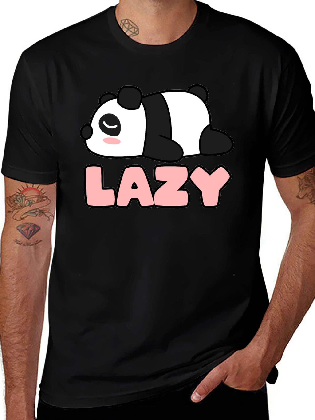 Variant 9 of Lazy Panda Graphic Tee - Cute & Comfy