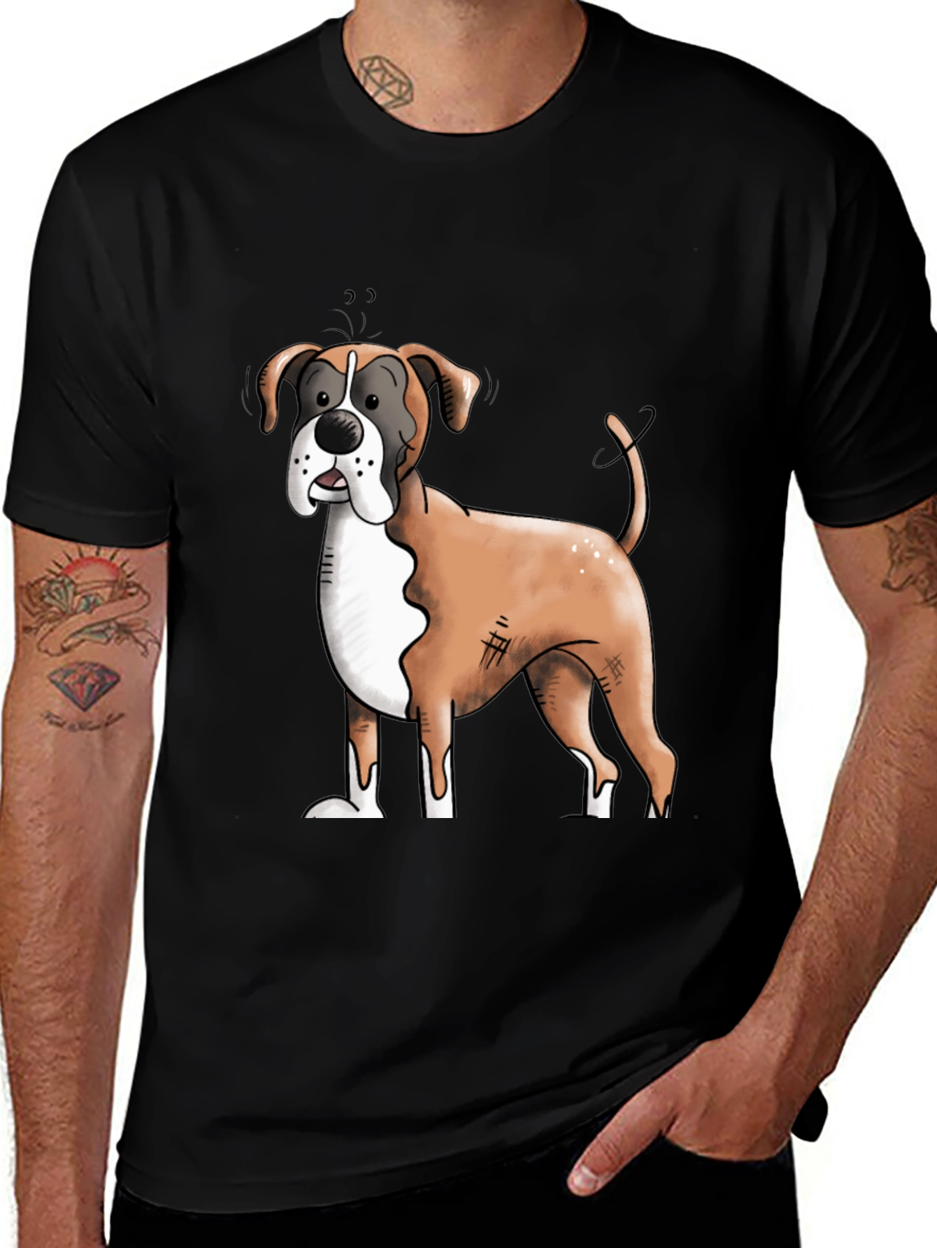Boxer Dog Graphic T-Shirt - Cute Dog Lover Tee