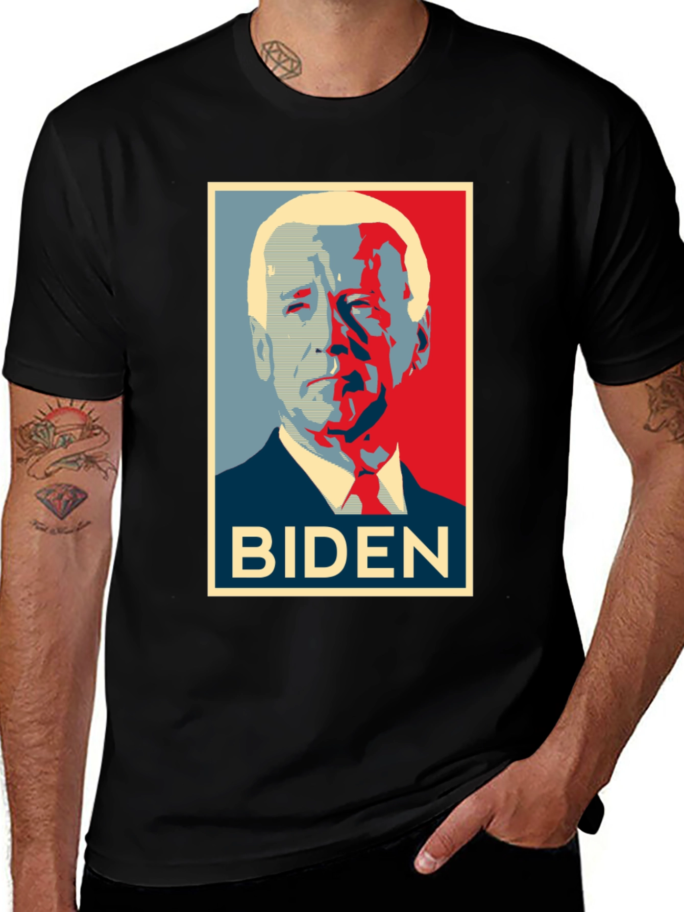 Biden Portrait Graphic Print T-Shirt