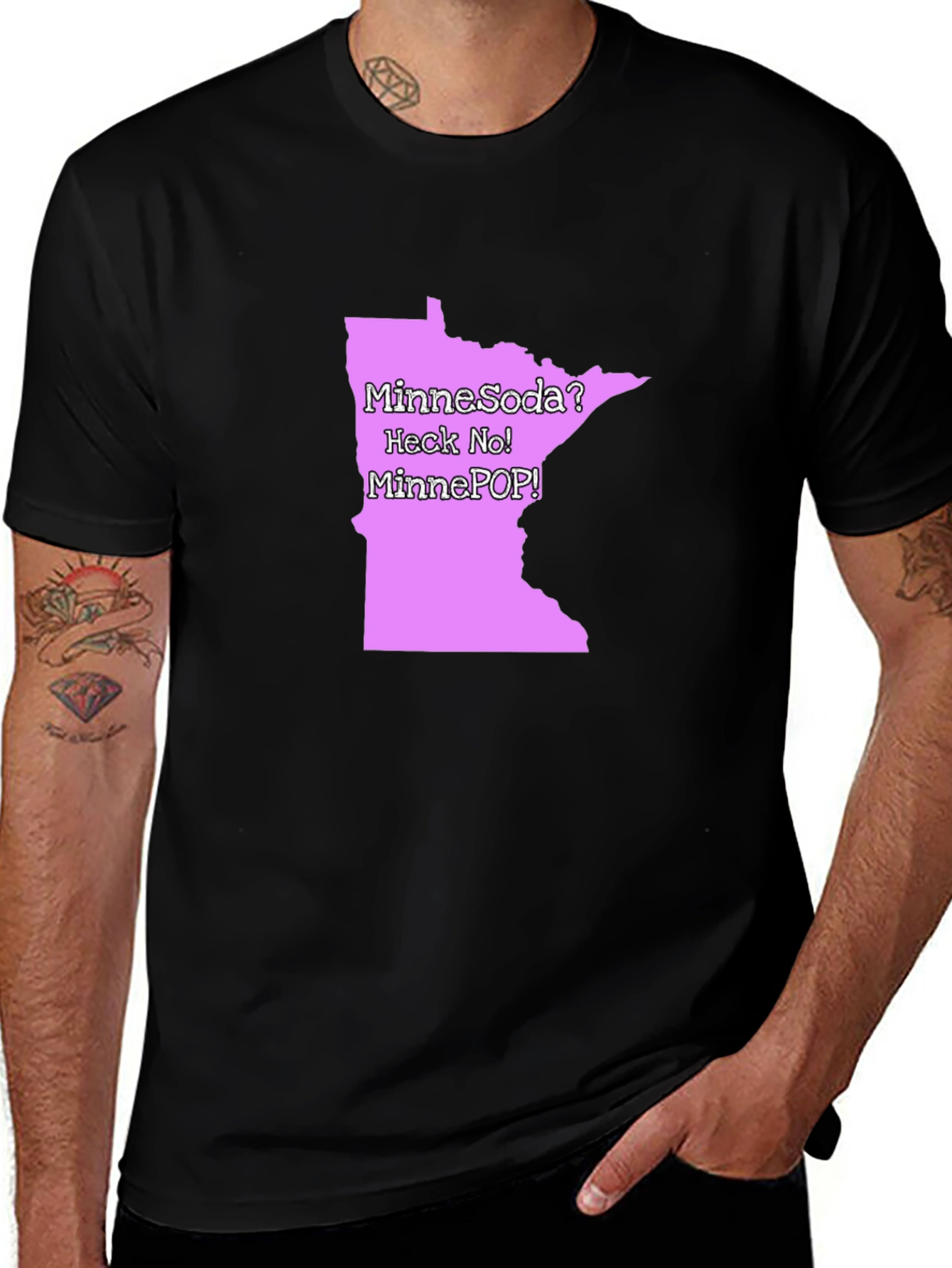 Minnesota State Outline 'MinnePOP!' Graphic Tee
