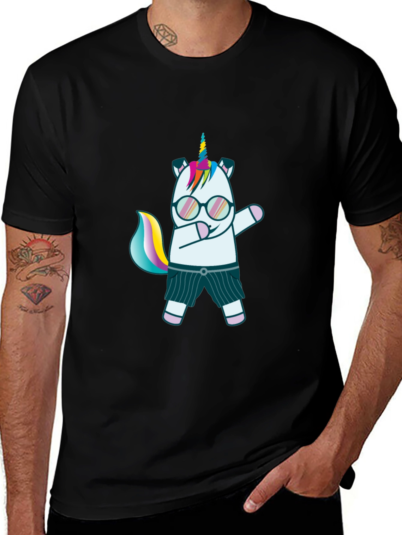 Variant 27 of Dabbing Unicorn Graphic Tee - Cool & Fun Design