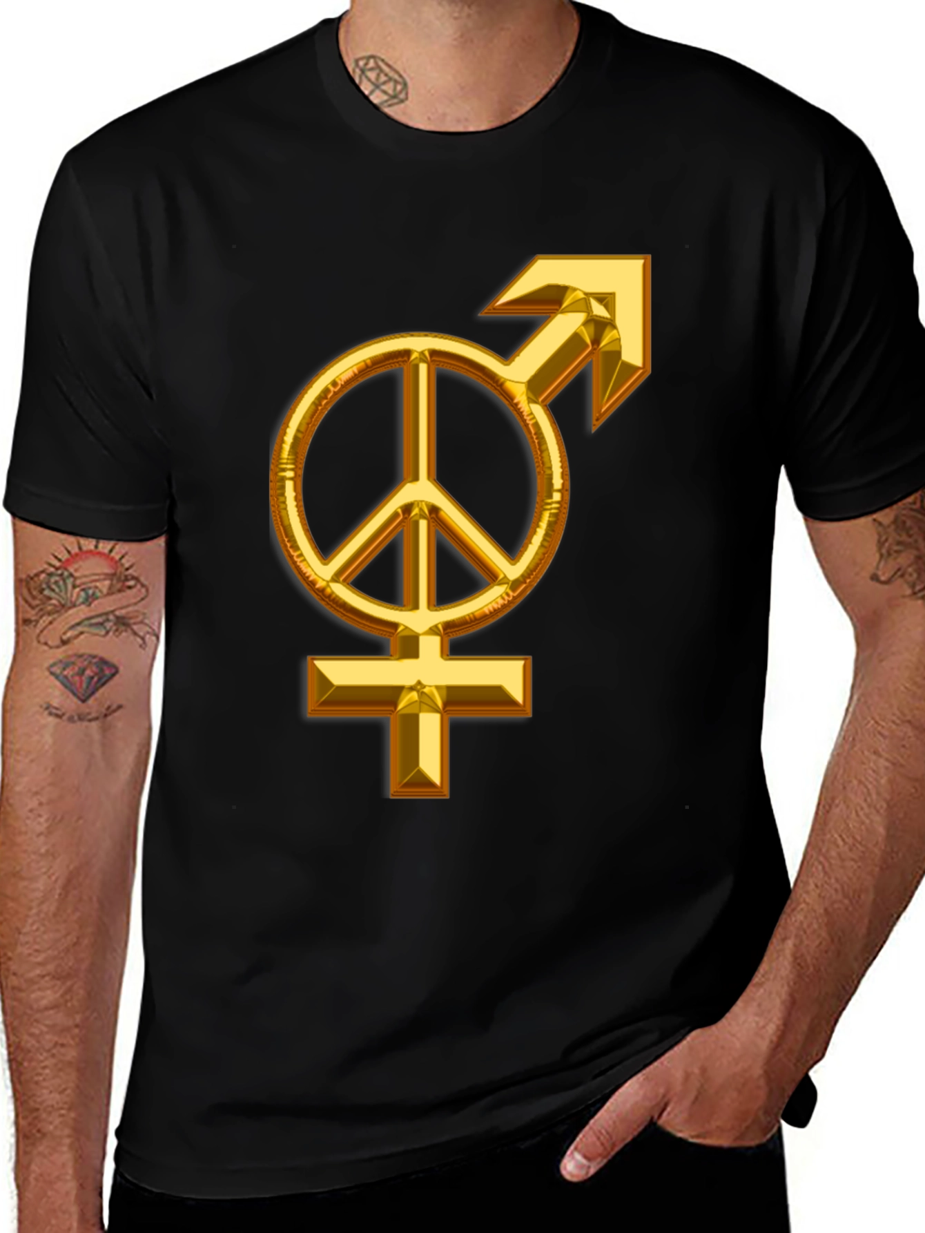 Variant 8 of Peace Symbol Men's Graphic Tee