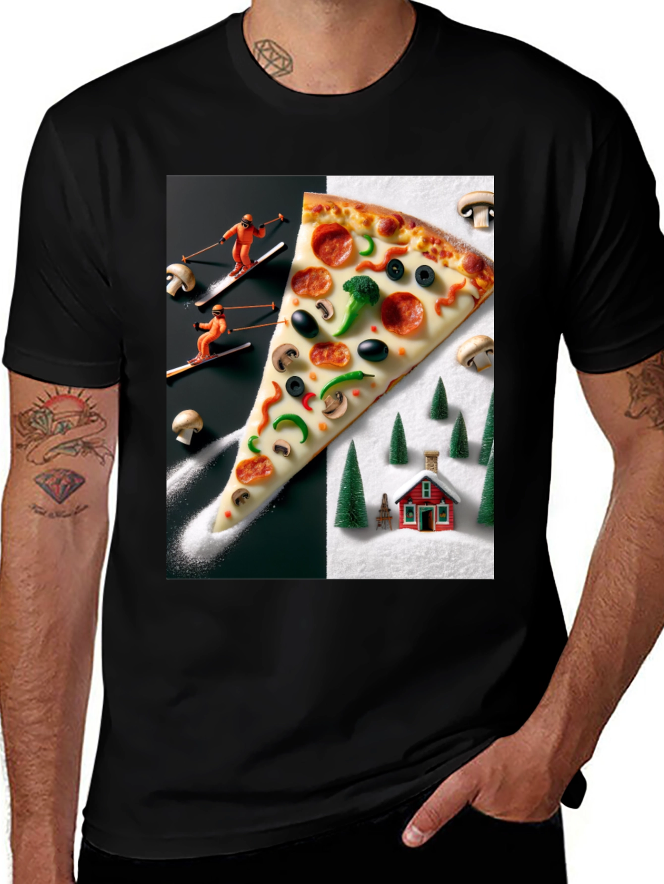Novelty Pizza Slice Graphic Tee