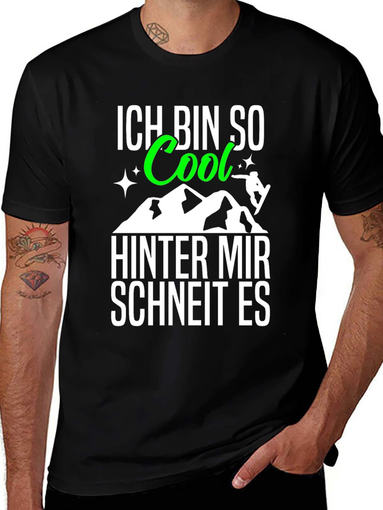 Variant 5 of Ich Bin So Cool T-Shirt: German Snowboarding Tee