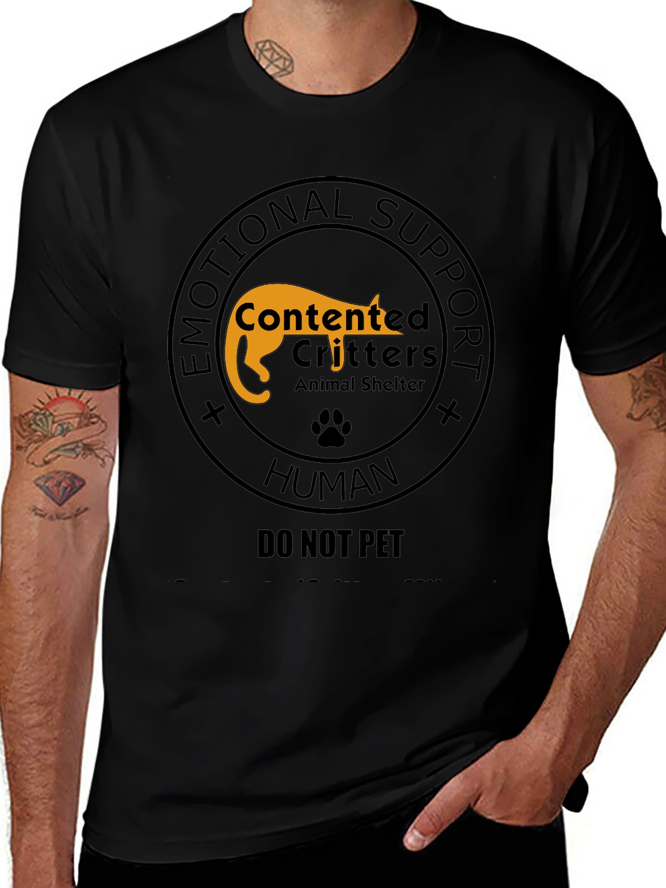 Variant 24 of Emotional Support Human - Do Not Pet T-Shirt
