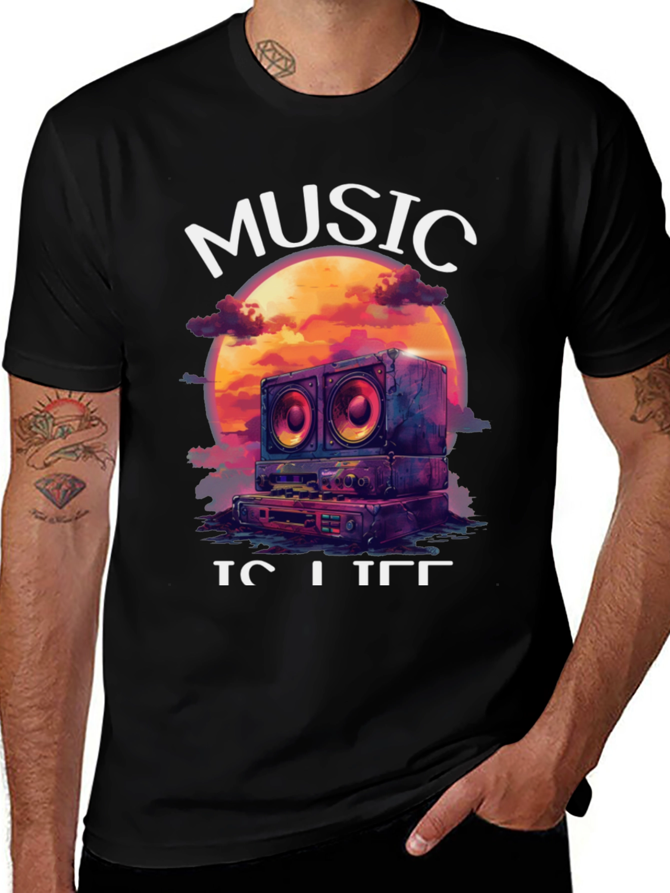 Variant 29 of Music is Life Graphic Tee