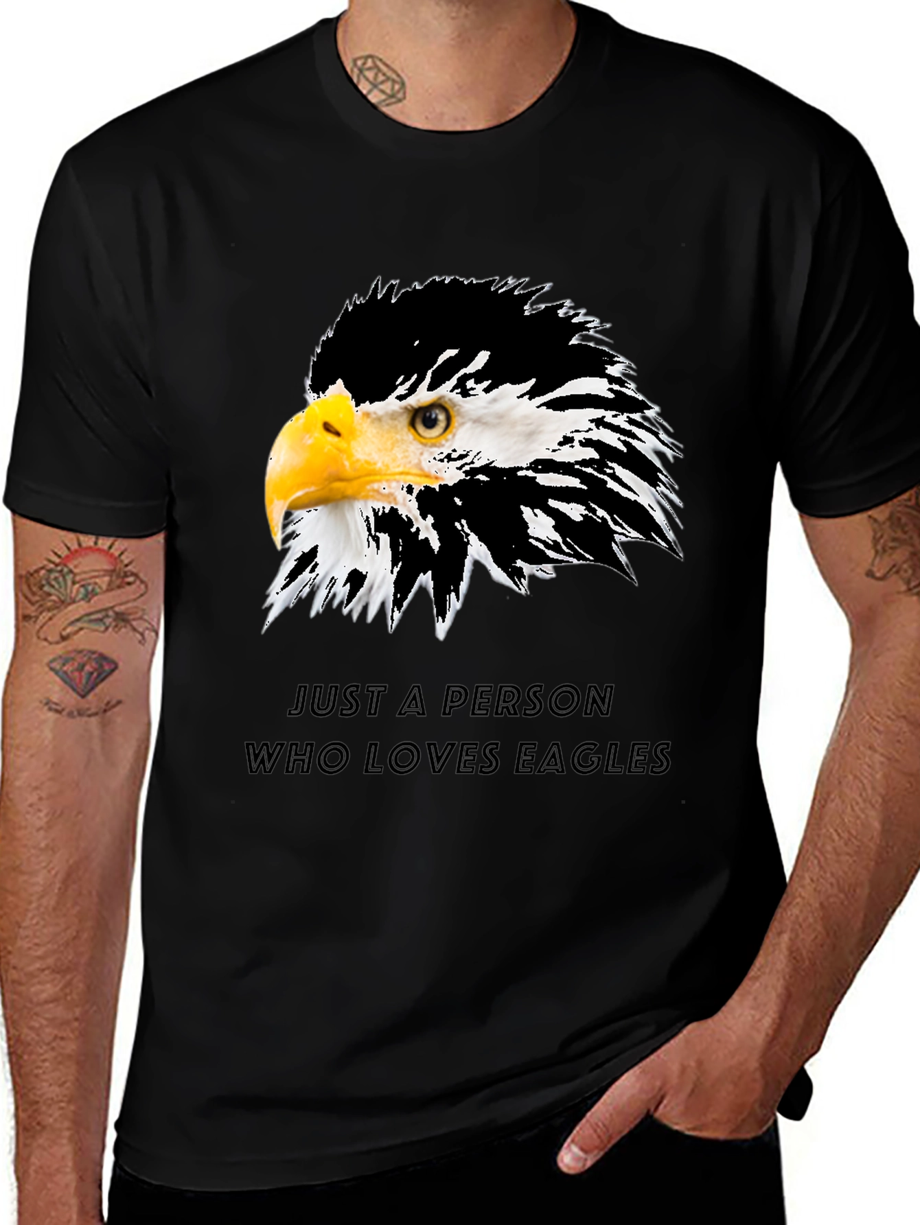 Variant 16 of Eagle Lover Black T-Shirt