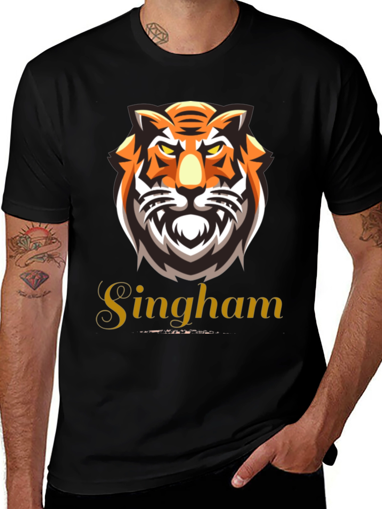 Variant 22 of Singham Tiger Graphic Tee - Bold & Fierce