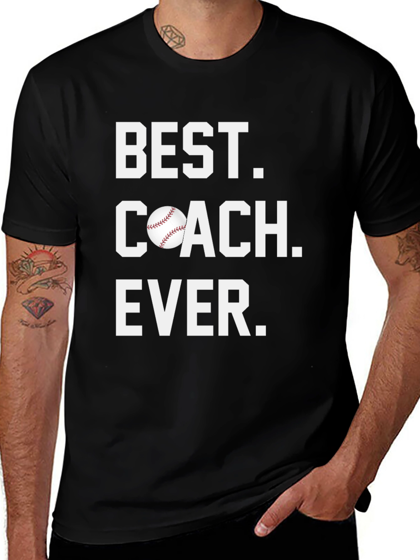 Variant 3 of Best Coach Ever Baseball T-Shirt