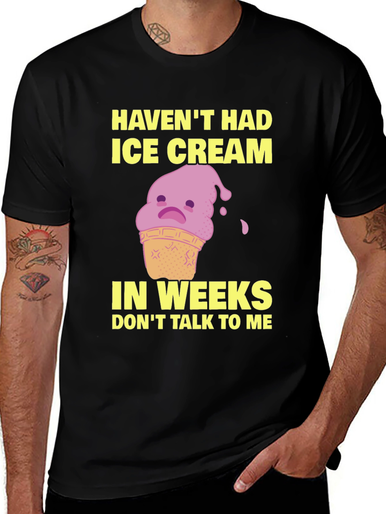 Variant 7 of Ice Cream Deprived T-Shirt - Funny Graphic Tee