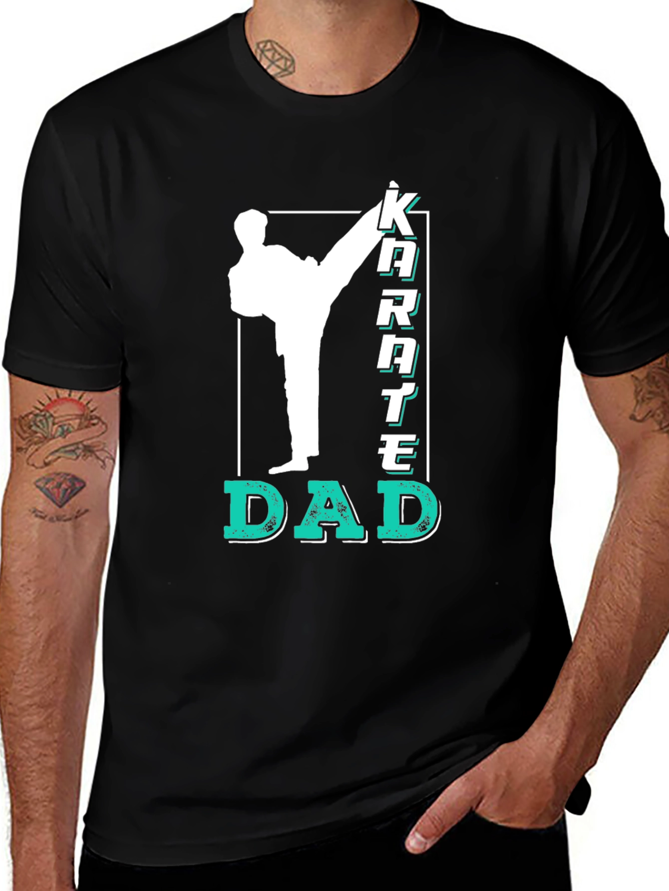Karate Dad Graphic Tee - Martial Arts Father's Day Shirt