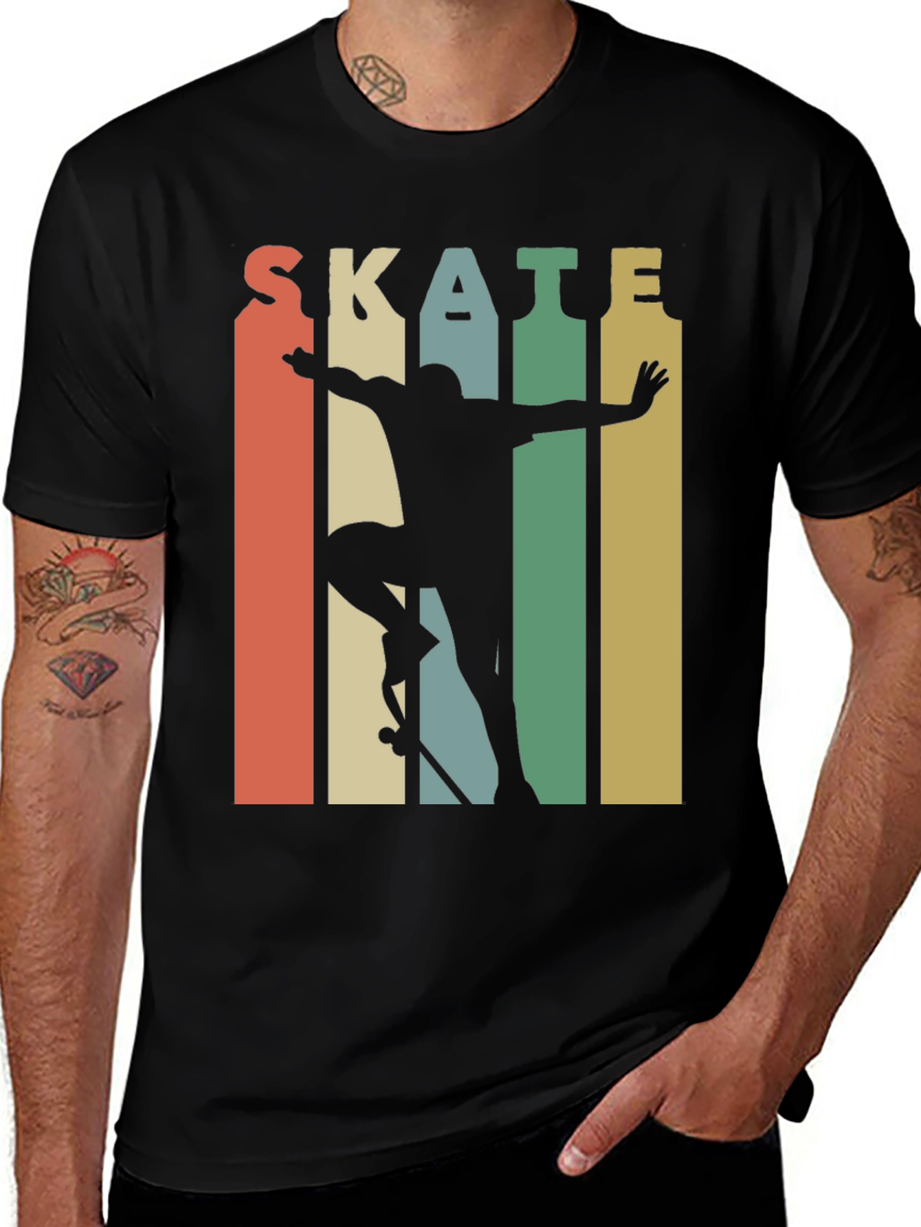 Variant 17 of Retro Skateboarding T-Shirt - Vintage Skater Tee