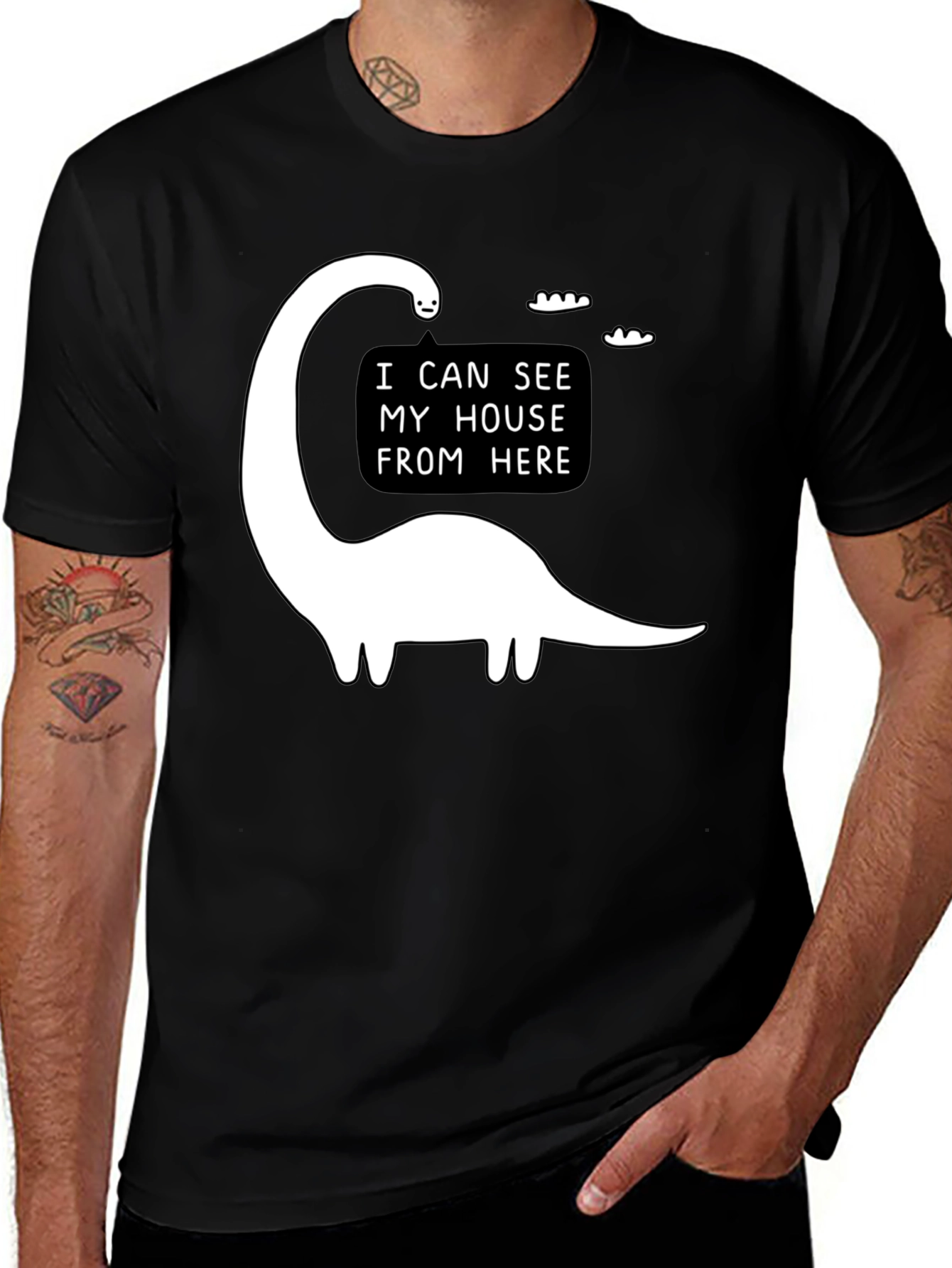 Variant 11 of Dino House View T-Shirt - Funny Graphic Tee