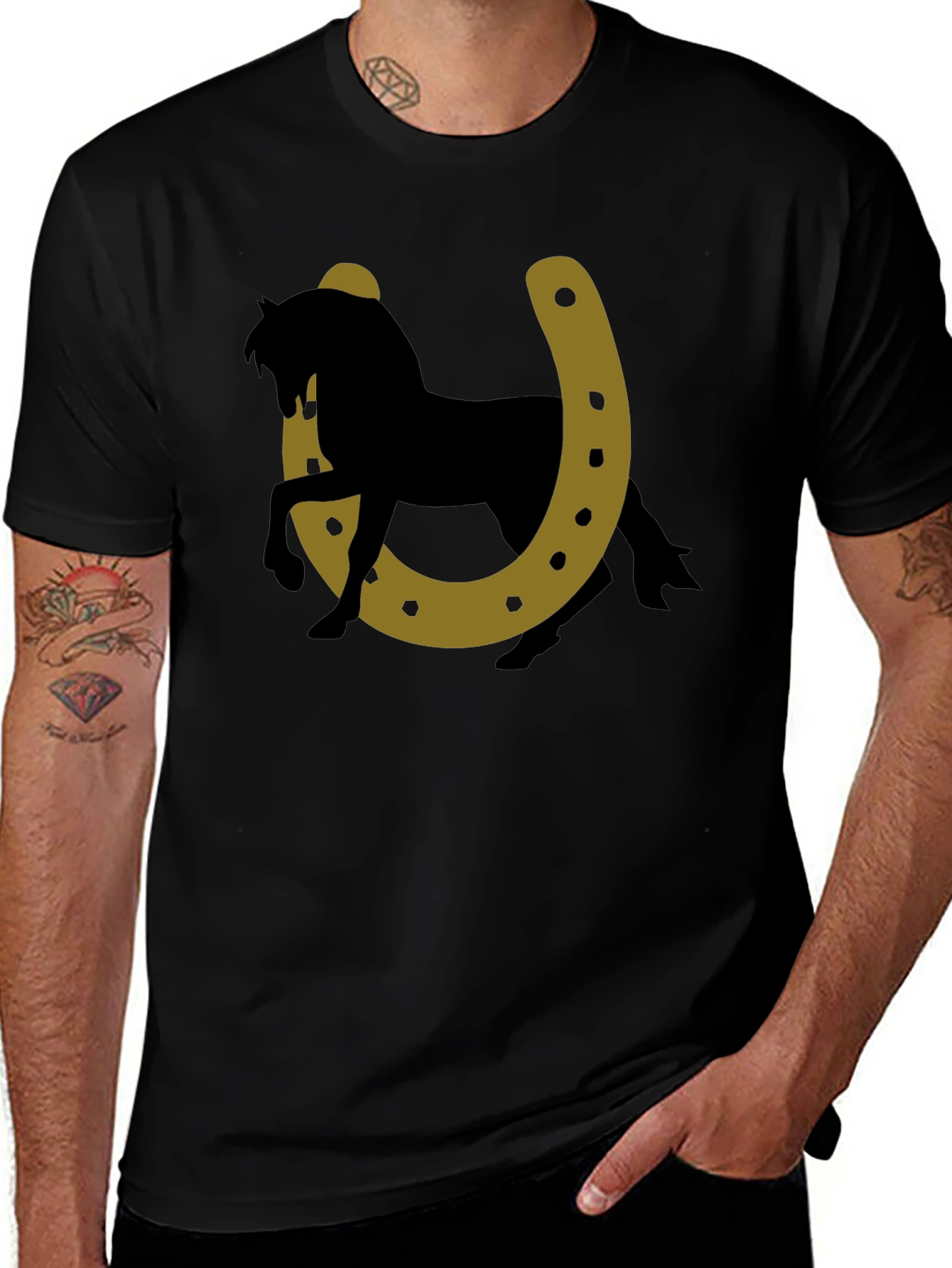 Variant 28 of Lucky Horse Horseshoe Graphic Tee