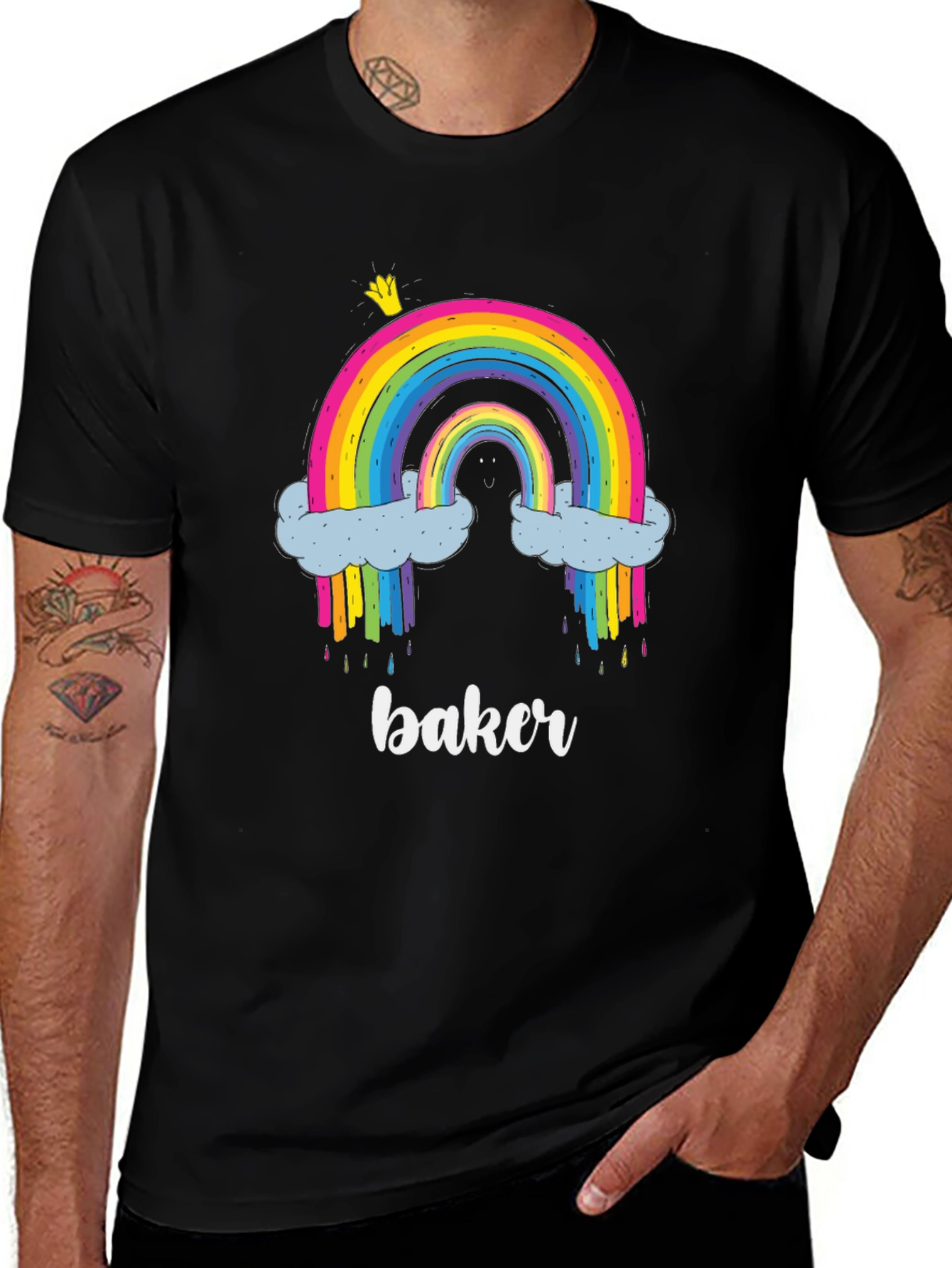 Variant 3 of Rainbow Baker T-Shirt - Cute Graphic Tee