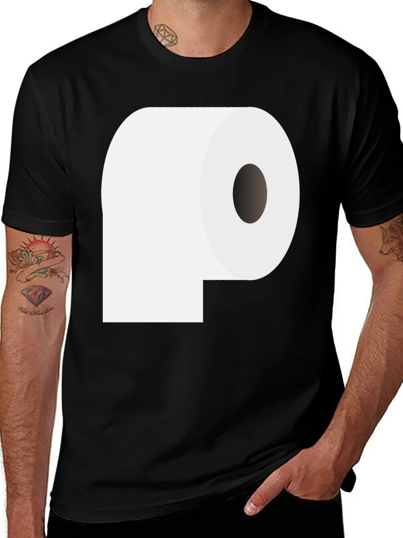 Variant 12 of Toilet Paper Roll Graphic Tee - Novelty Comfort