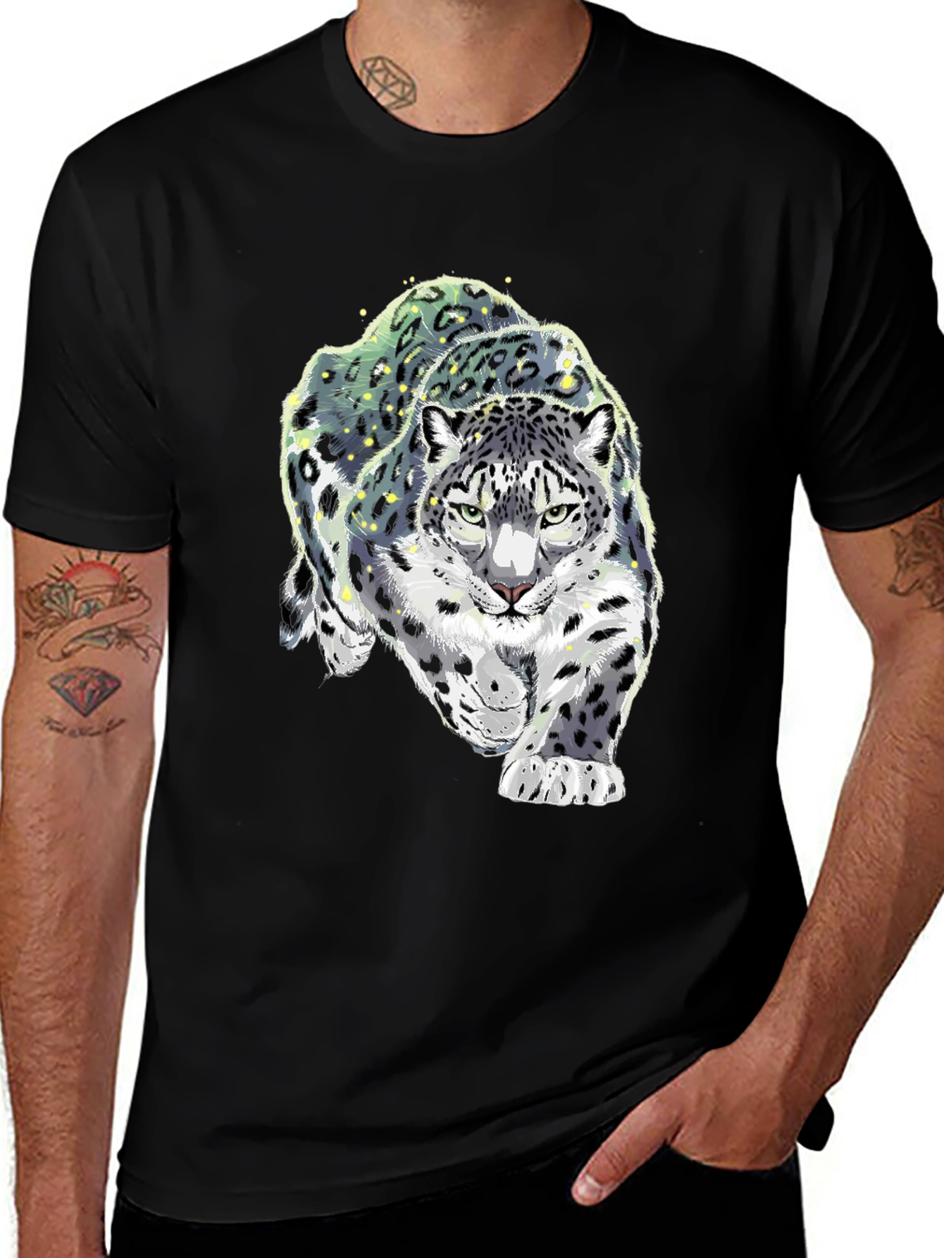 Snow Leopard Graphic T-Shirt