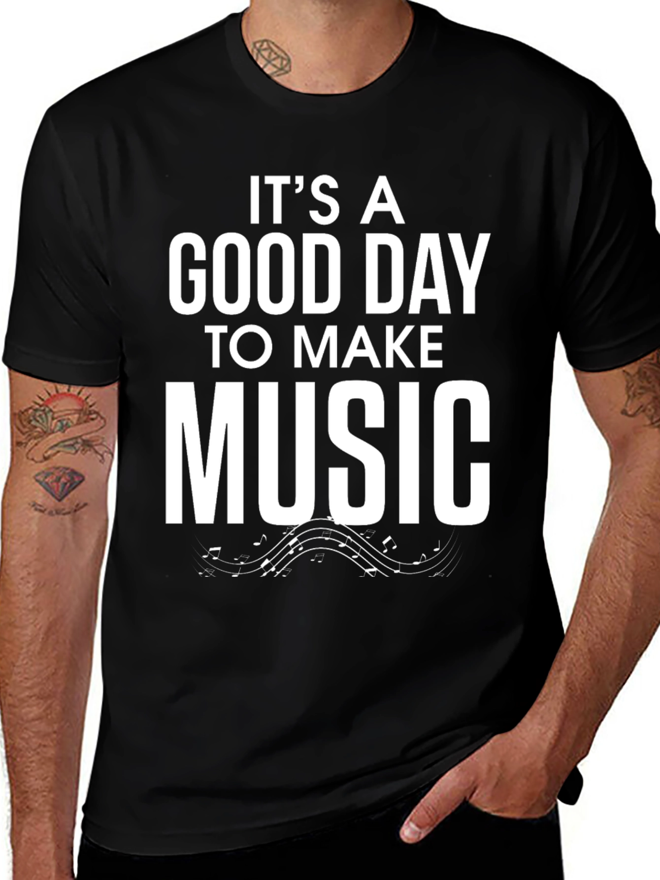 Variant 4 of It's A Good Day To Make Music Black T-Shirt