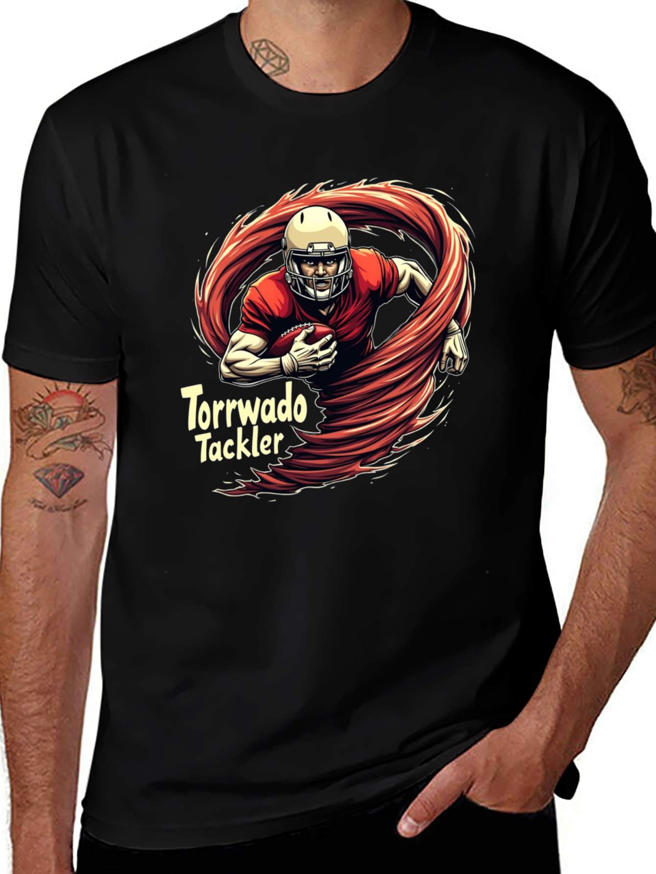 Variant 14 of Tornado Tackler Football T-Shirt