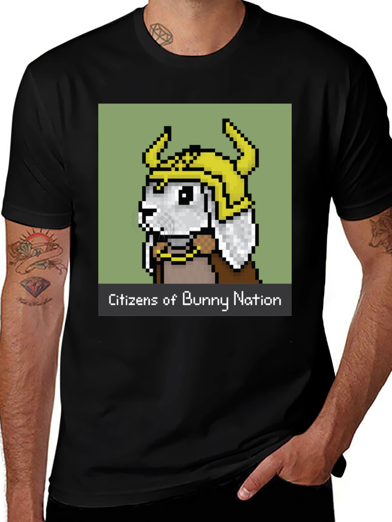 Variant 20 of Citizens of Bunny Nation Black T-Shirt
