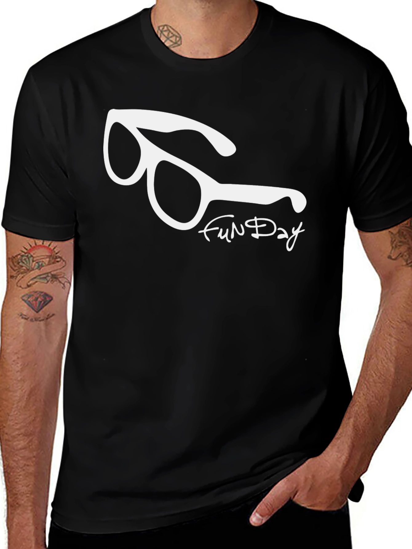 Fun Day Sunglasses Graphic Tee - Black