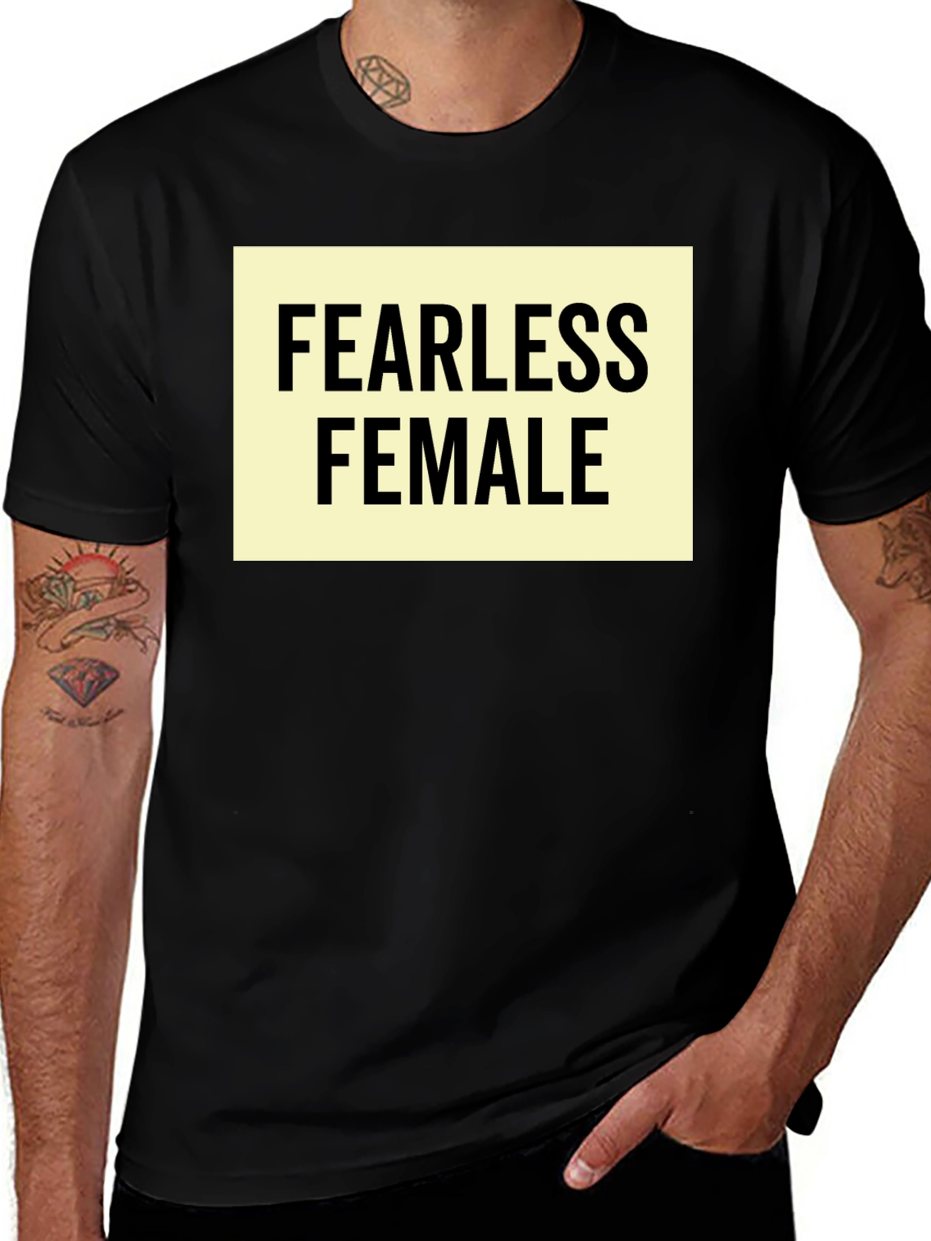 Variant 9 of Fearless Female Graphic Tee - Empowering Women's Shirt