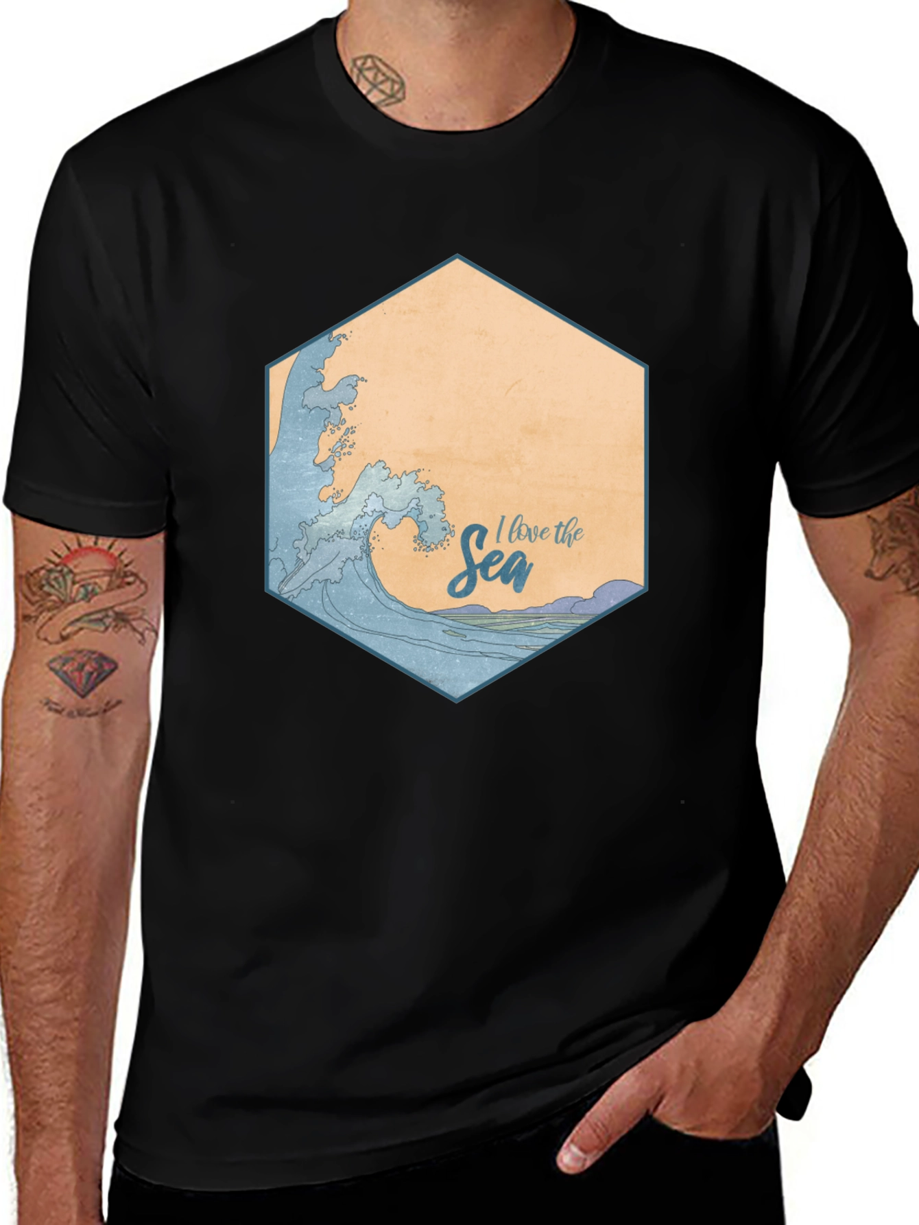 Variant 28 of I Love the Sea Graphic T-Shirt