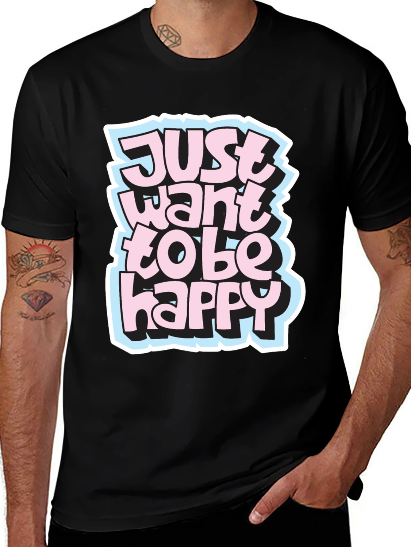 Variant 30 of Just Want to be Happy Graphic Tee