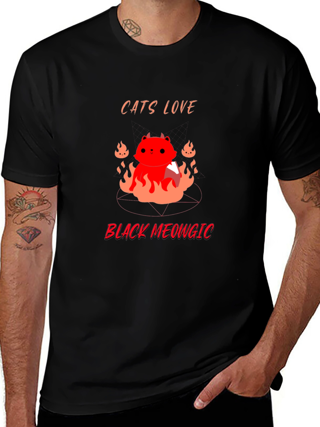 Cats Love Black Meowgic T-Shirt