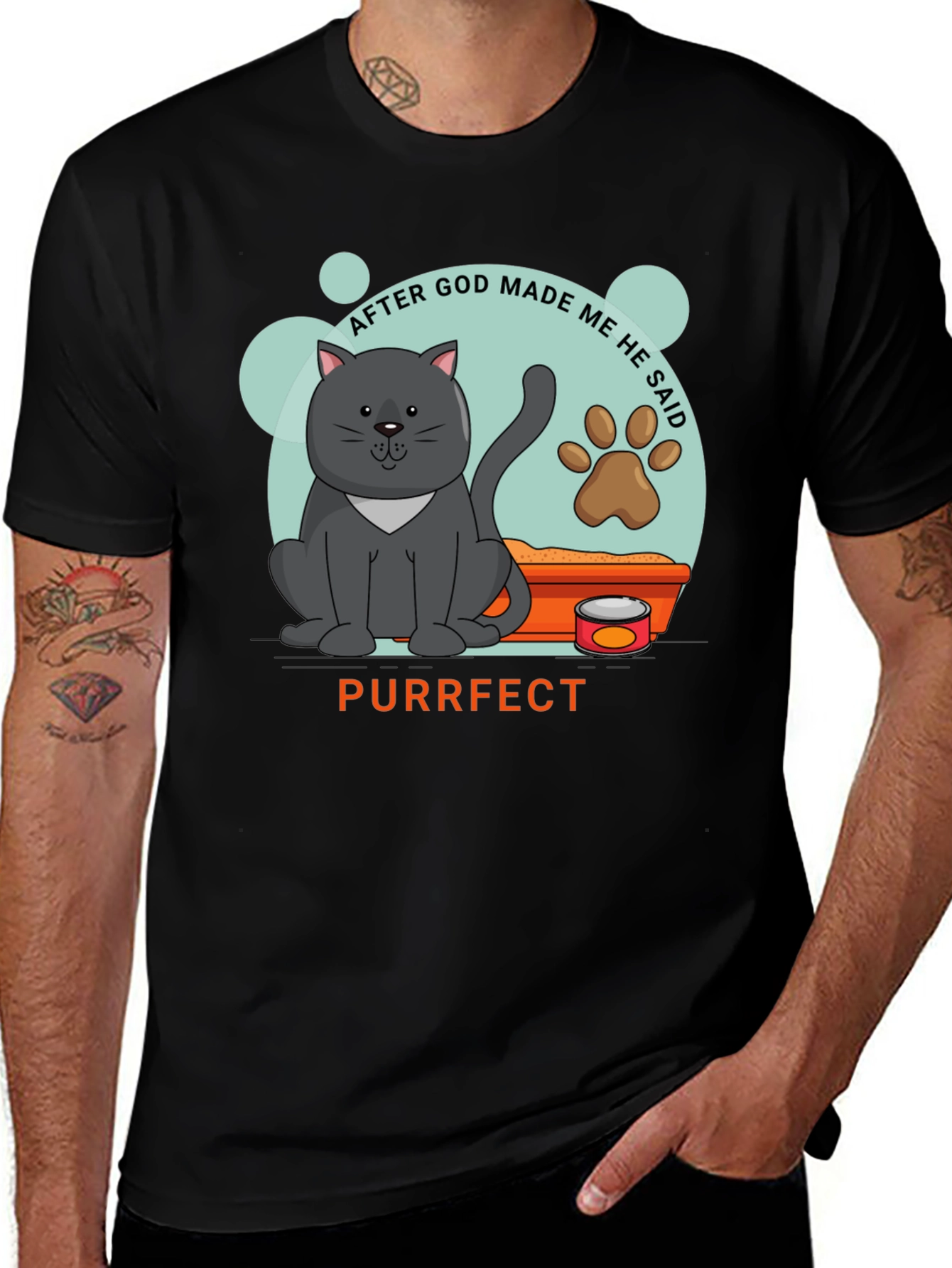 Variant 5 of Purrfect Cat Graphic T-Shirt