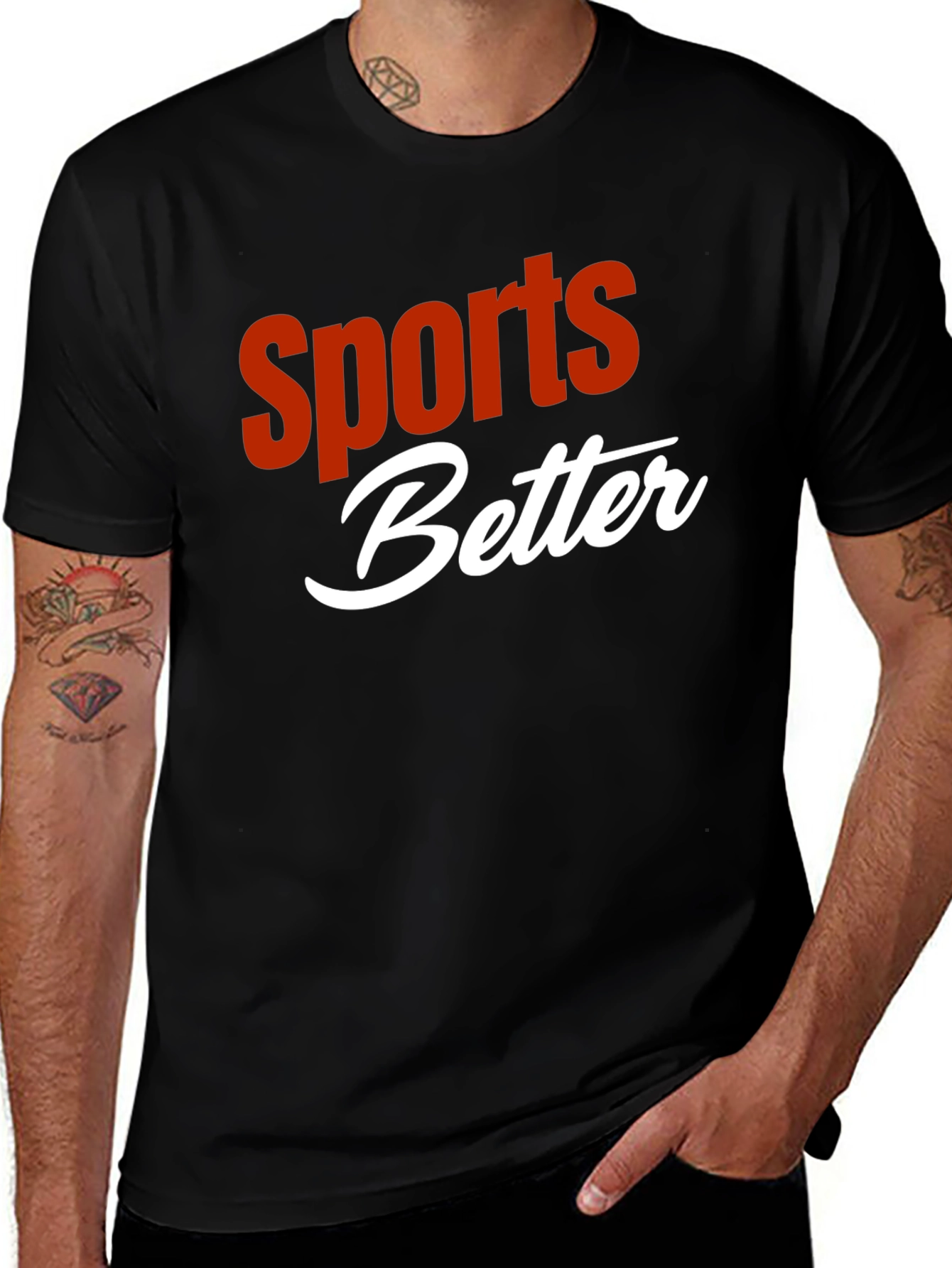 Variant 29 of Sports Better Graphic T-Shirt - Black