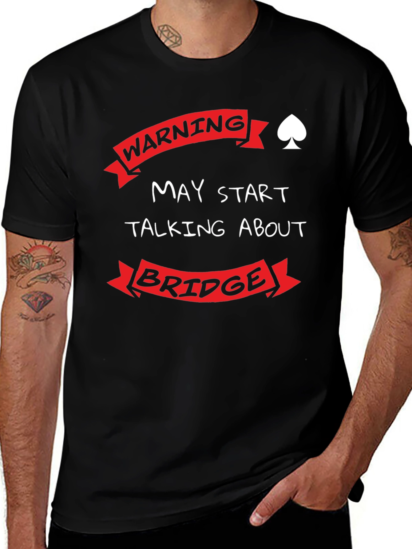 Variant 25 of Warning May Start Talking About Bridge Black Tee