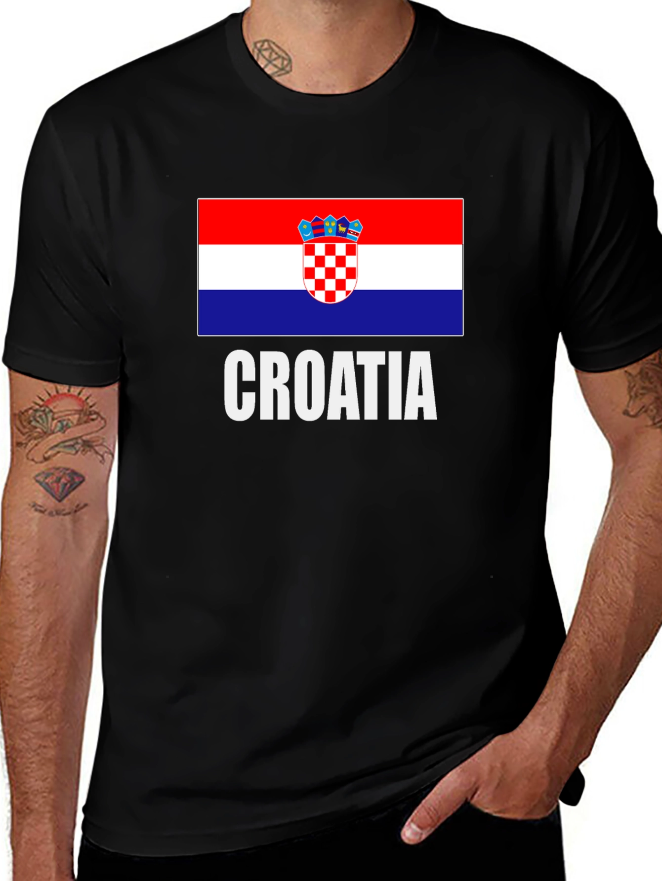 Variant 27 of Croatia Flag T-Shirt - Show Your Croatian Pride!