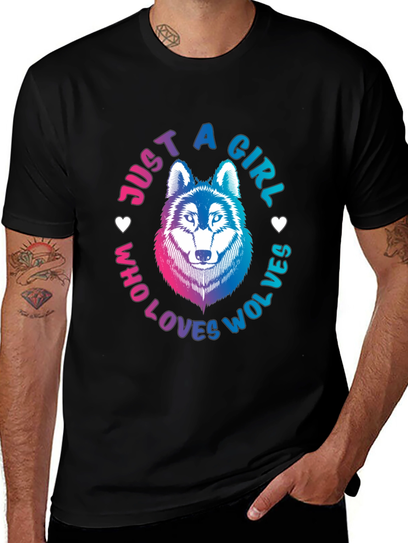 Variant 6 of Just a Girl Who Loves Wolves T-Shirt