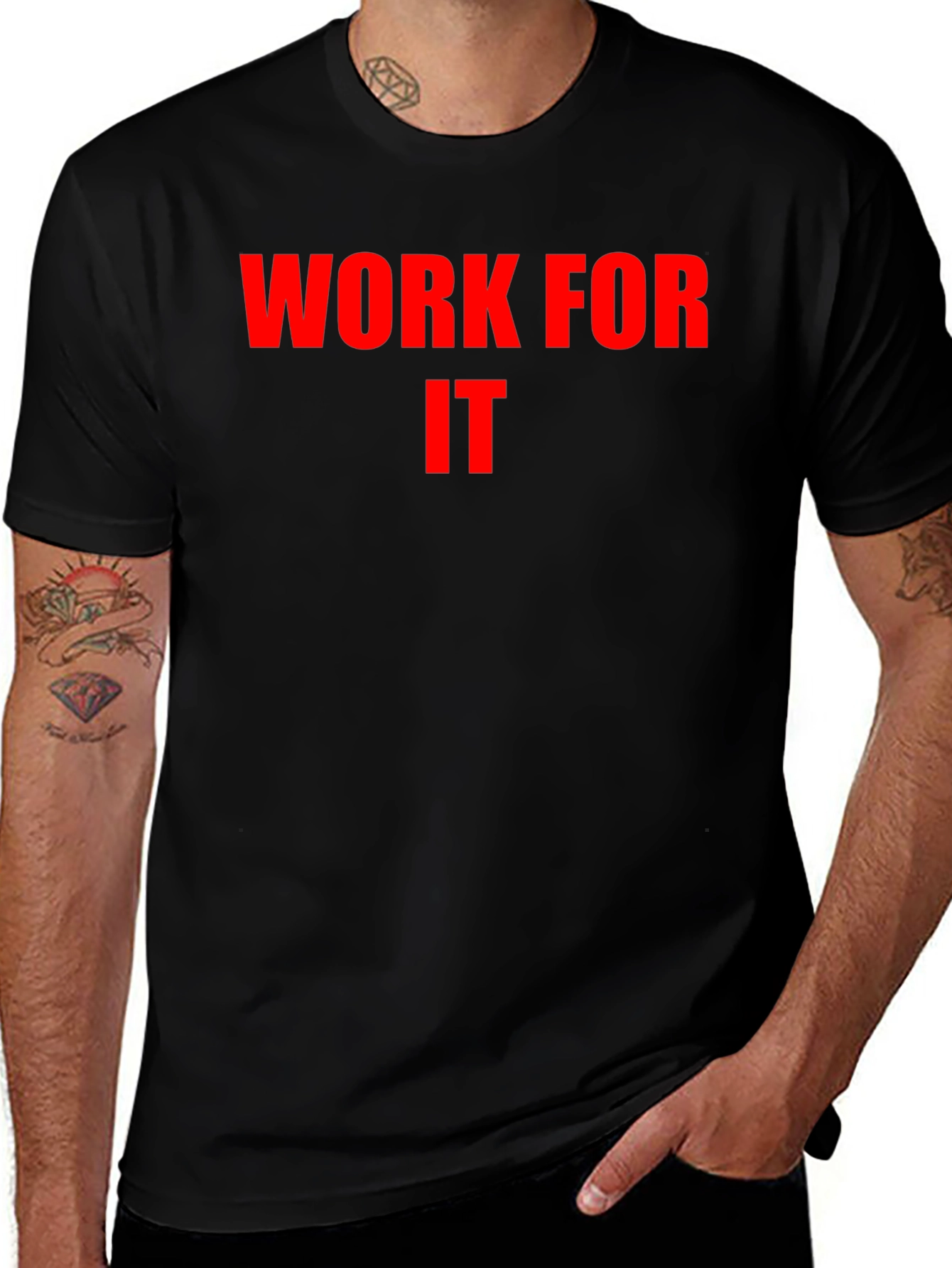 Black Work For It Graphic Tee - Motivational Shirt main image