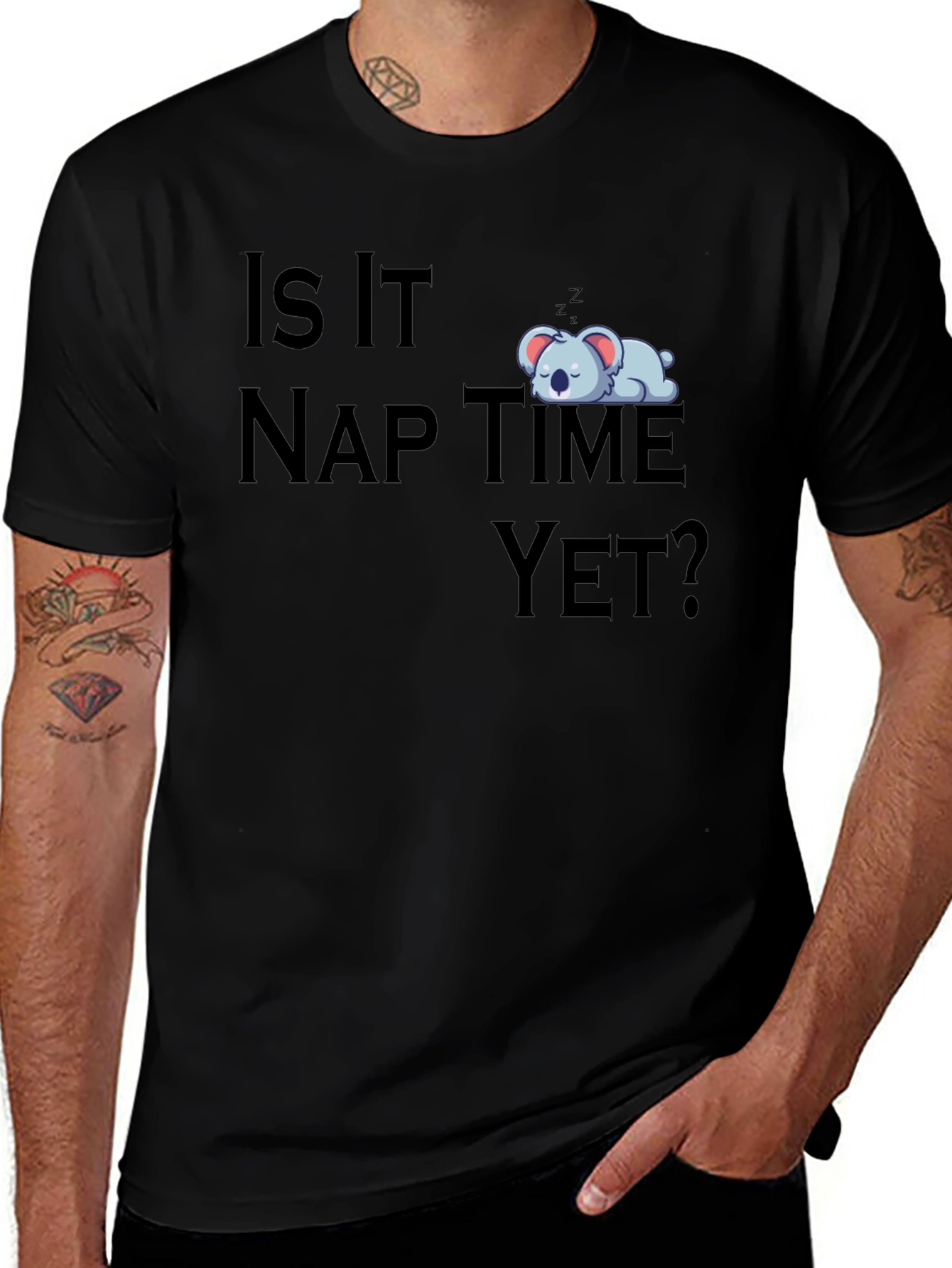 Nap Time Koala Bear Graphic T-Shirt